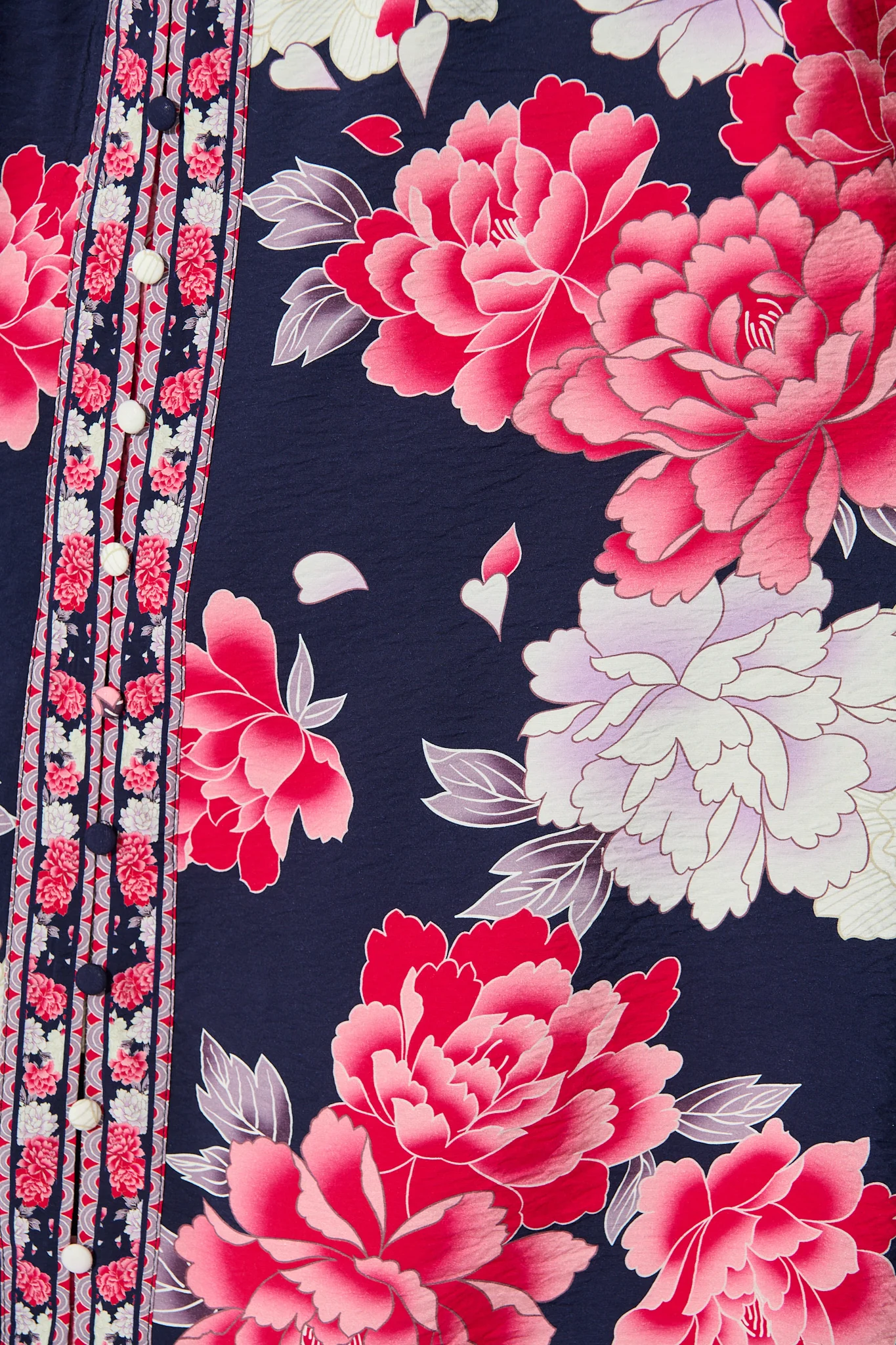 Portofino Bloom Midi Dress in Navy with Pink Floral - Image 6
