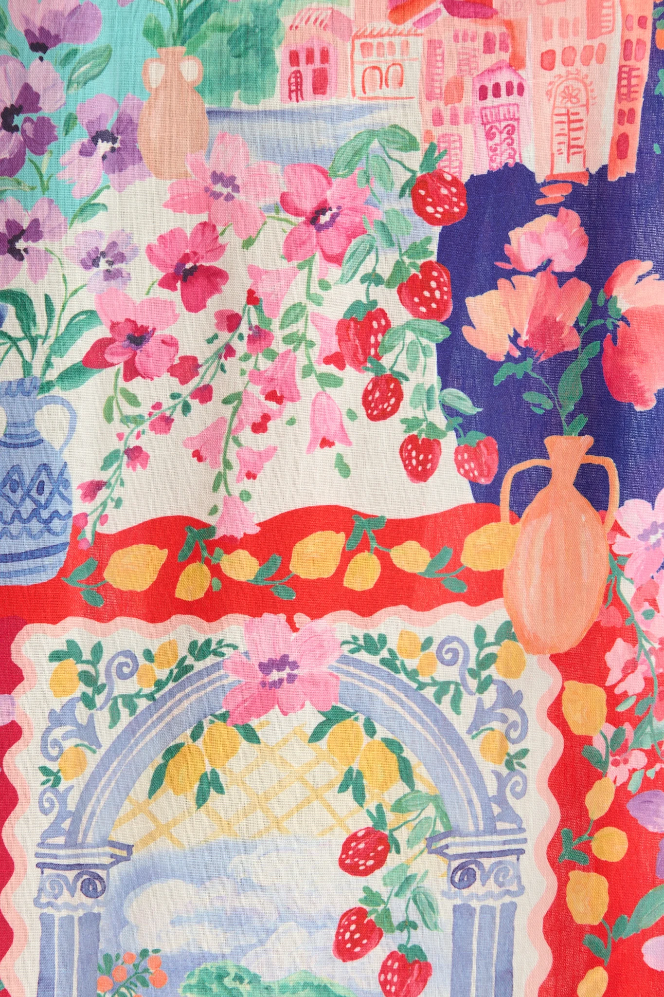 Postcards From Paradise Maxi Skirt In Multi Resort Linen Blend - Image 11