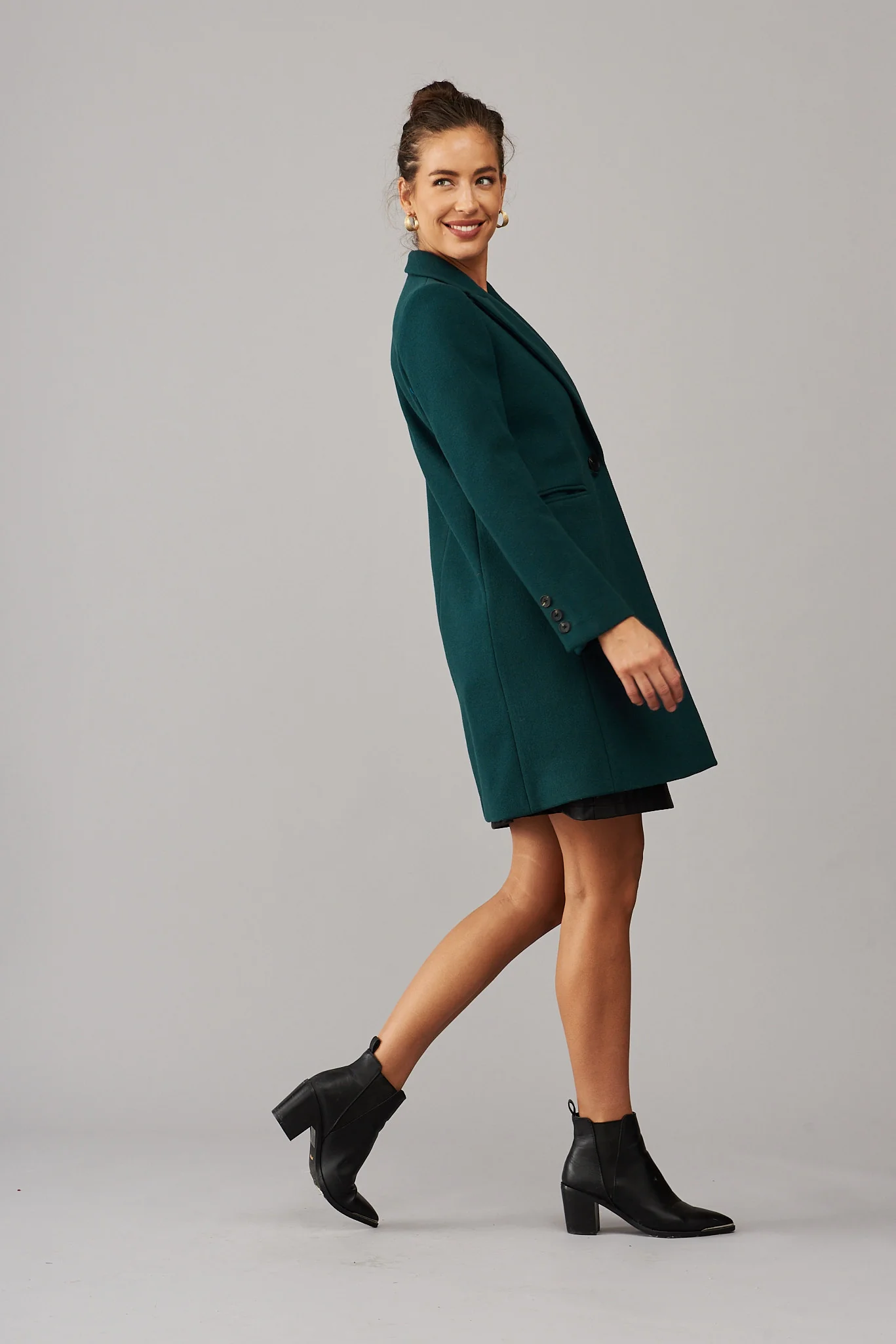 Prato Coat In Emerald - Image 3