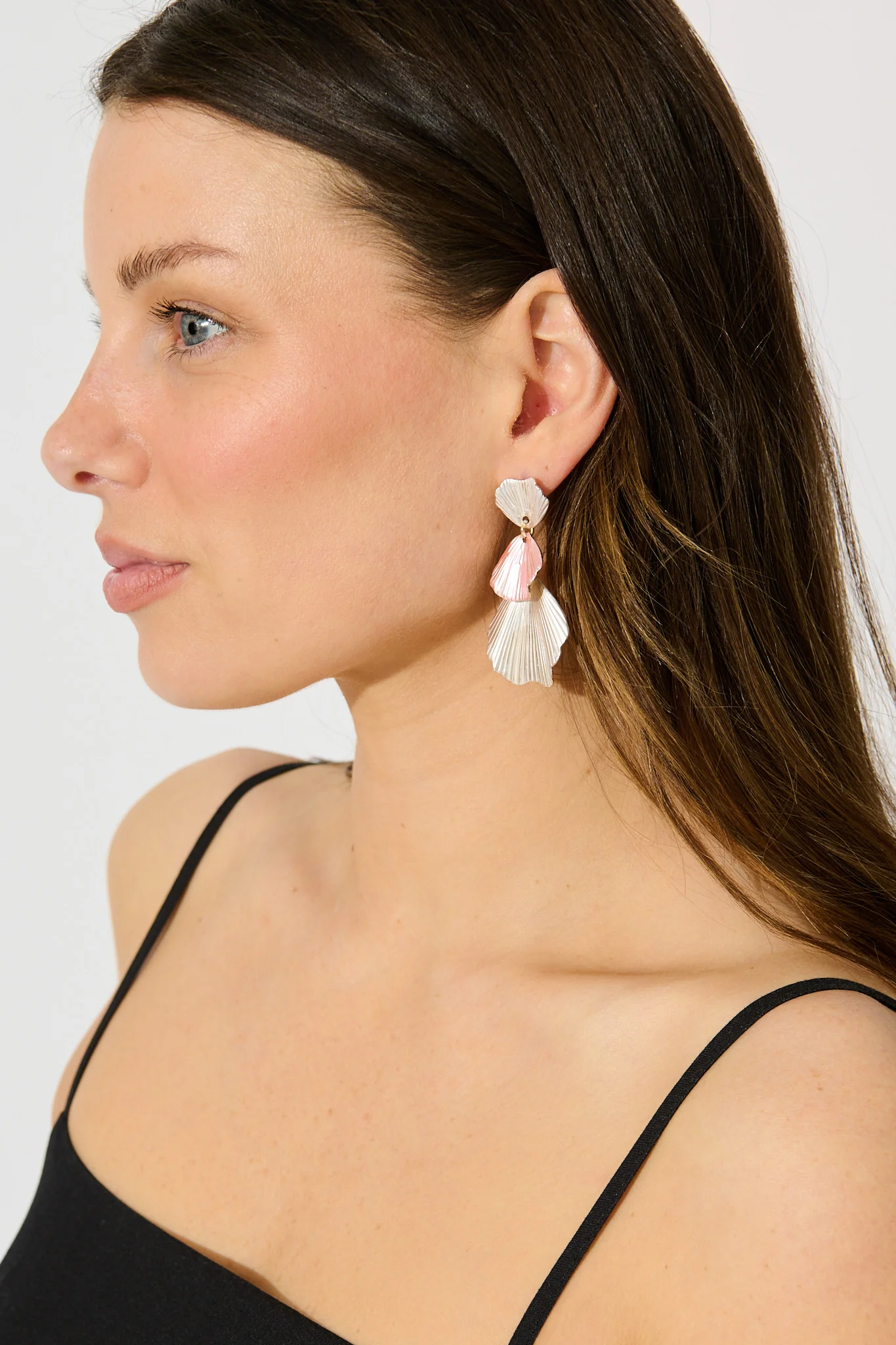 Primrose Drop Earrings In Multi Pink - Image 4
