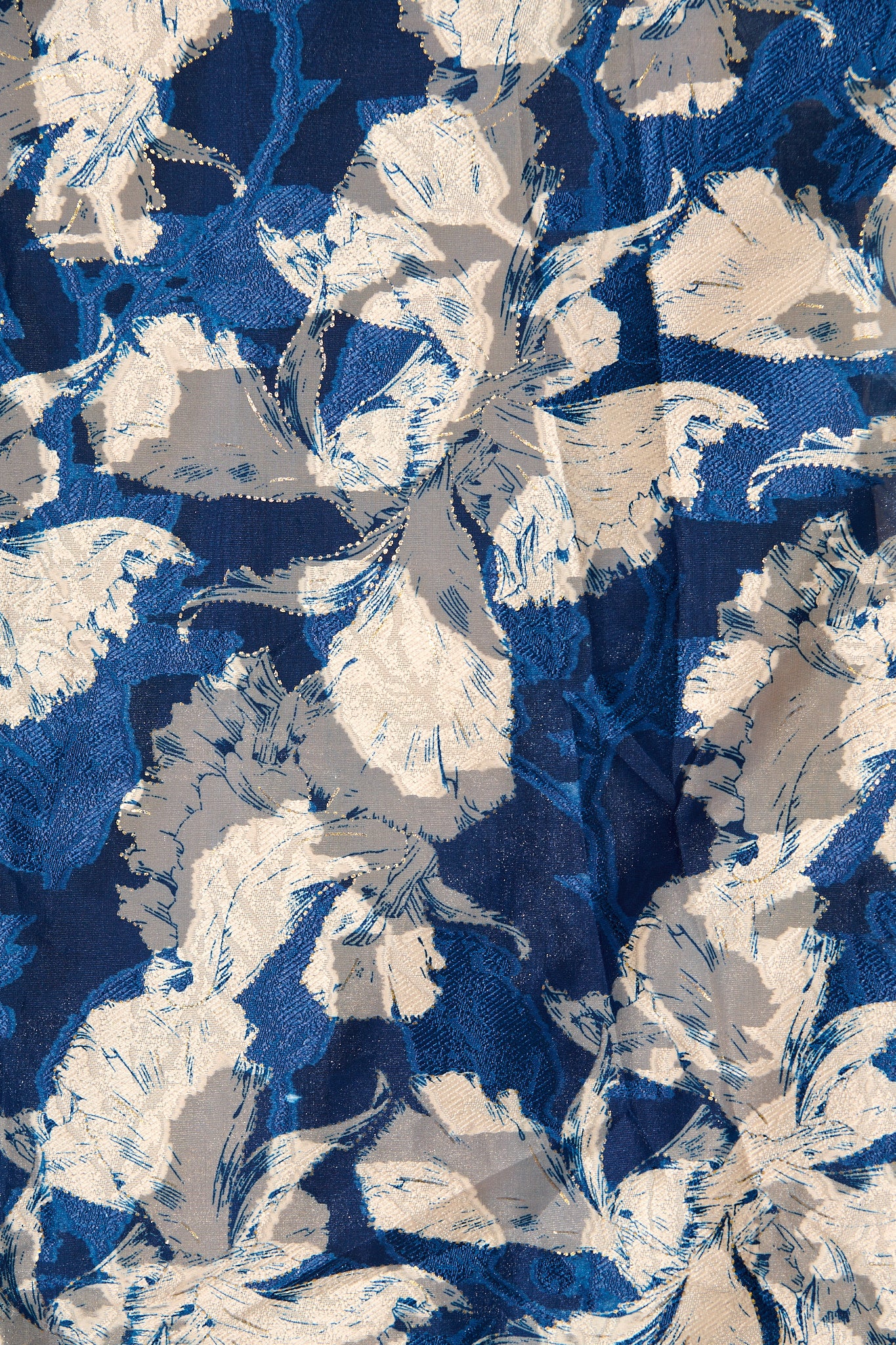 Pure Luxe Maxi Dress in Navy Floral Organza - Image 10