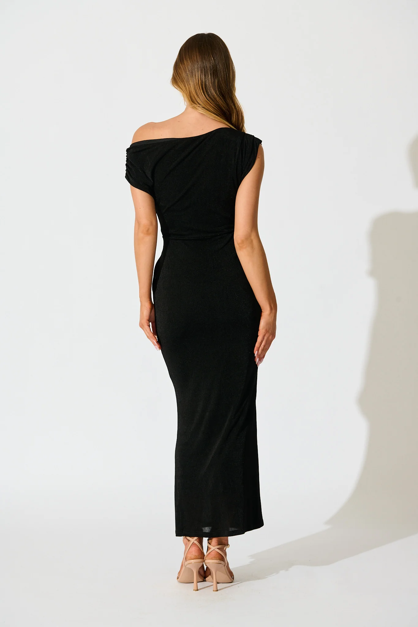 Queen Of The Night Maxi Dress in Black Jersey - Image 3