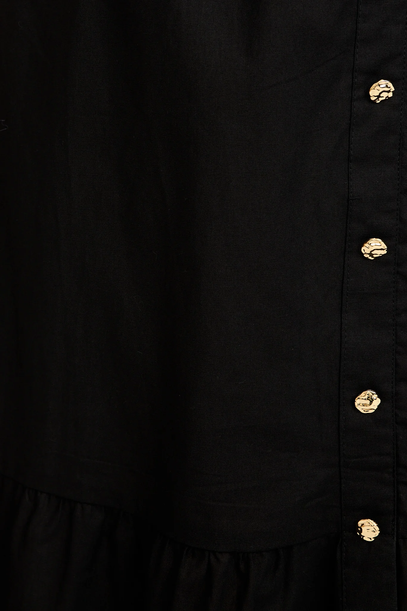 Radiant Rose Midi Dress in Black Cotton - Image 6