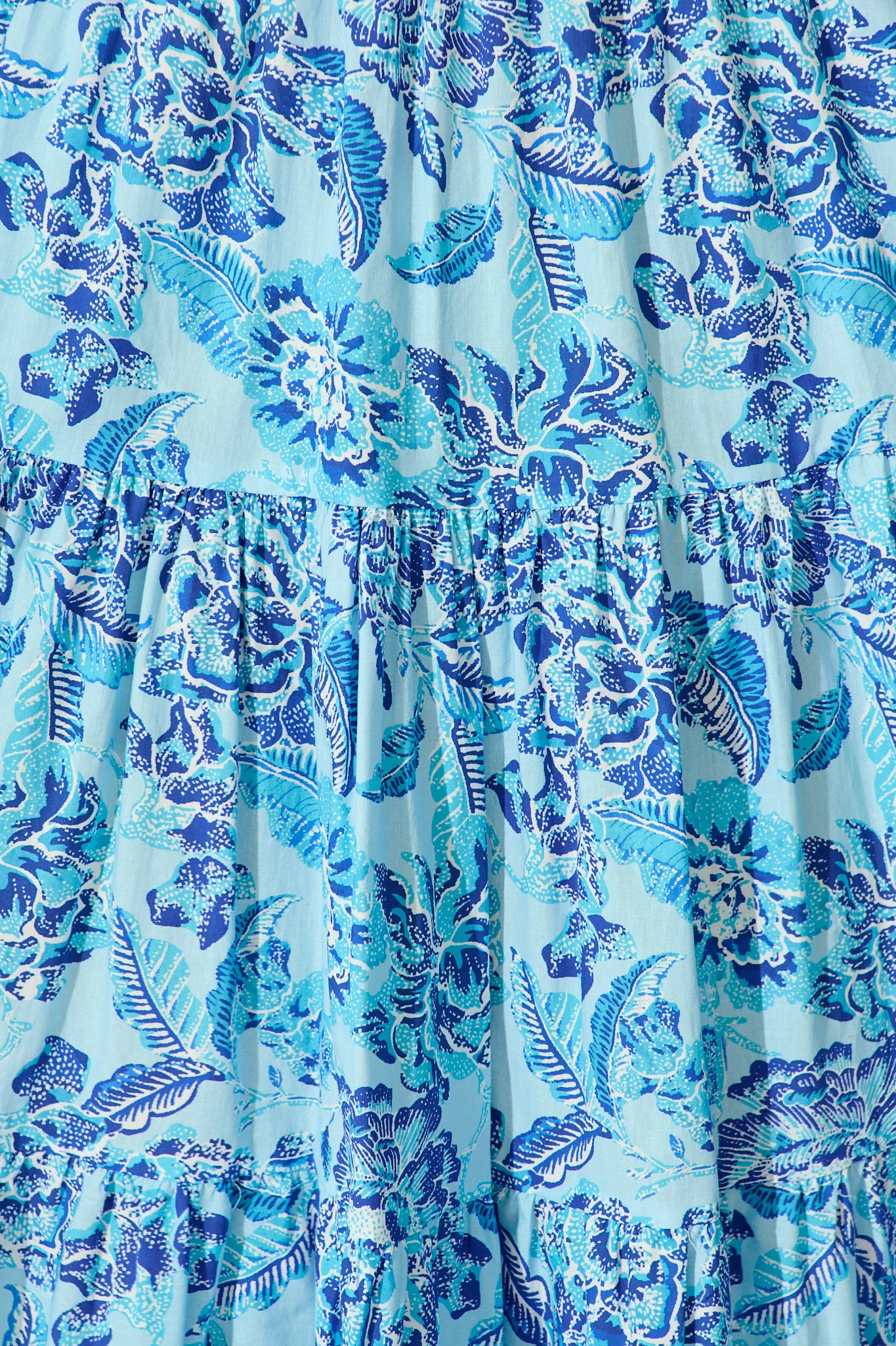Rahima Midi Dress in Blue Floral Cotton - Image 6
