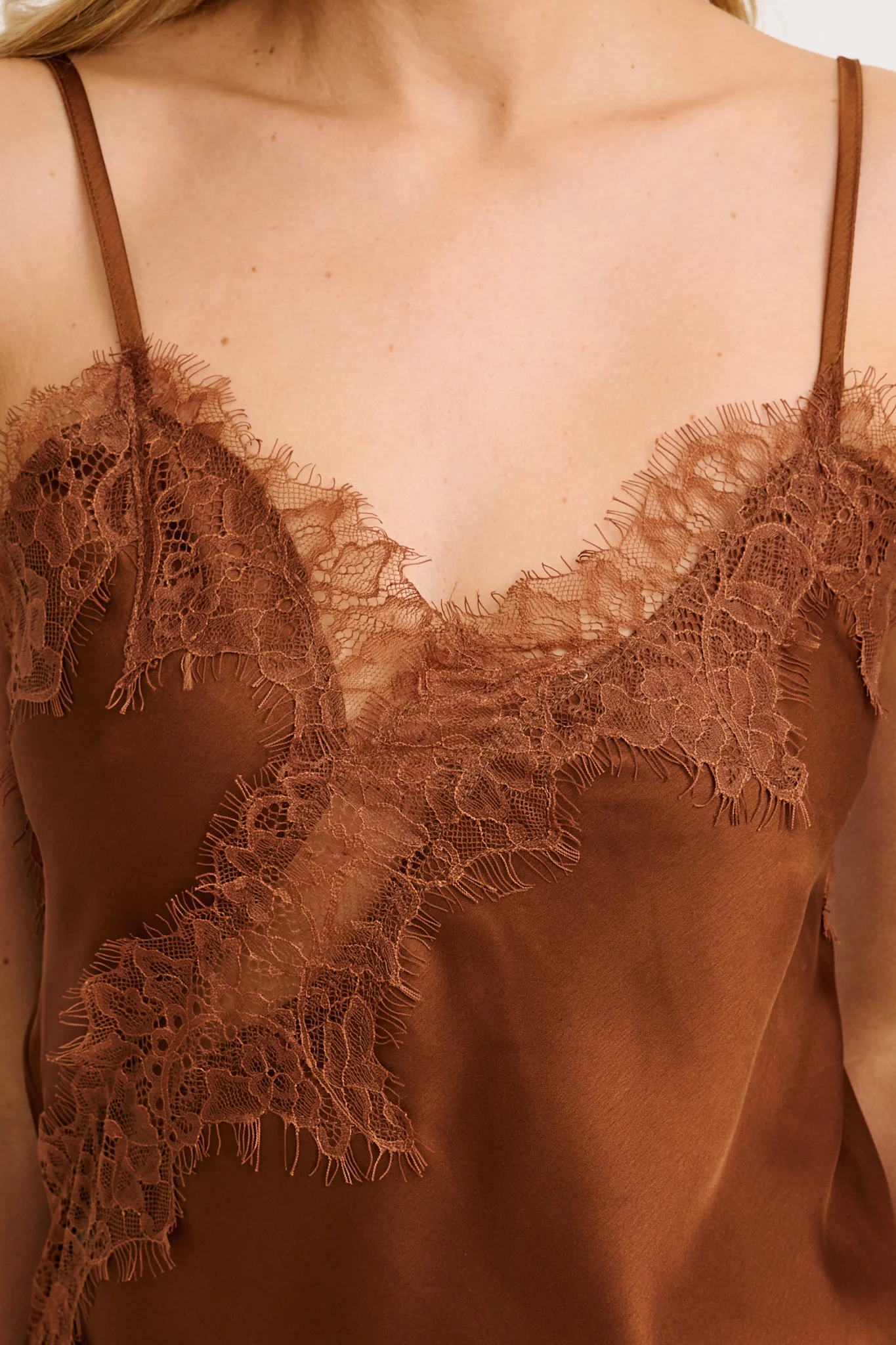 Reflections Cami Top in Chocolate Satin - Image 5