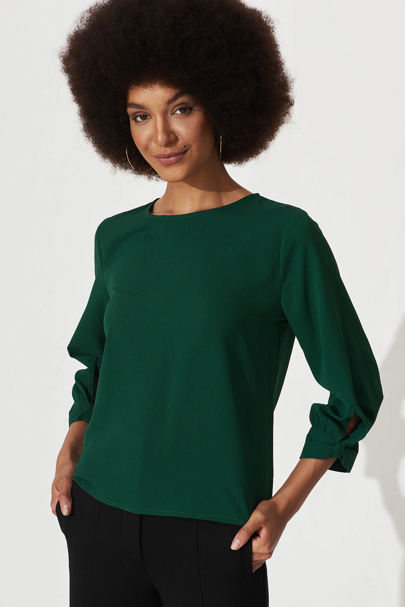 Rhiah Top in Emerald - Image 2