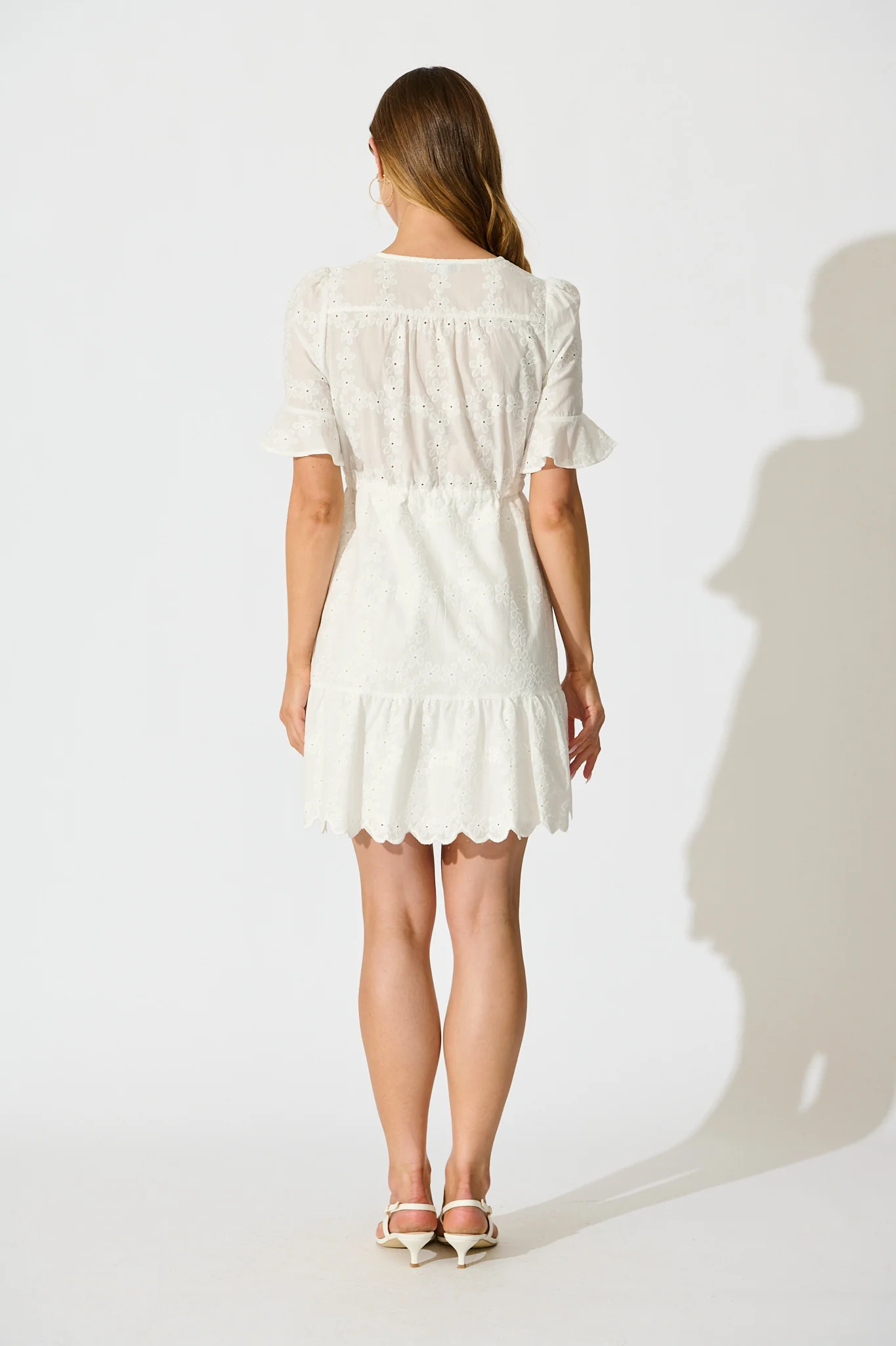Rio Dress in White Embroidery Cotton - Image 4