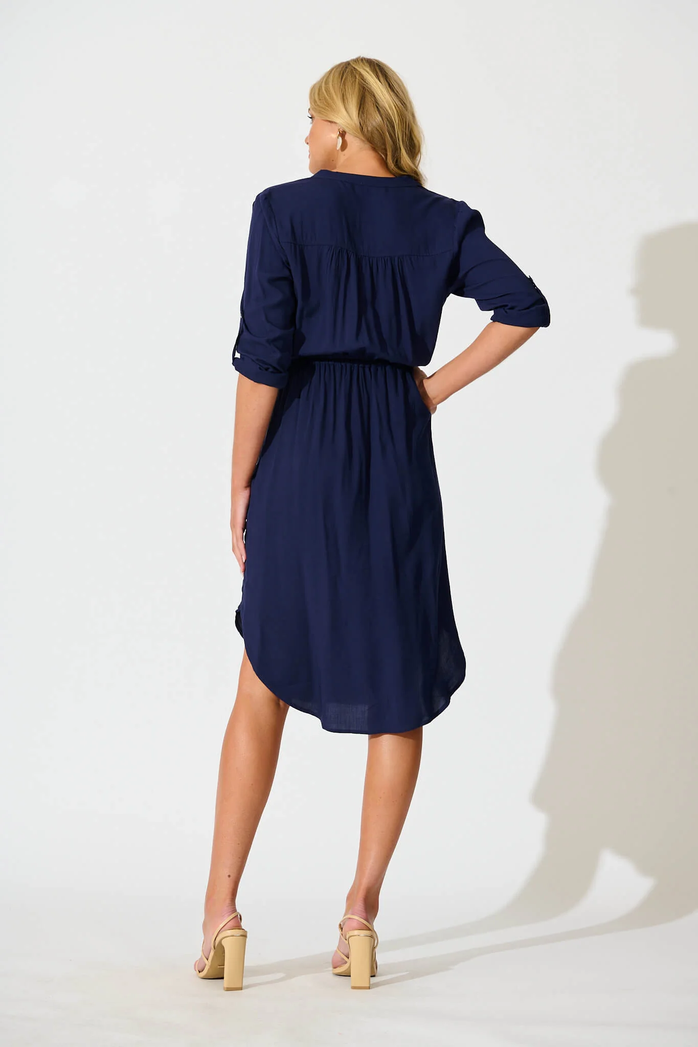 Rival Zip Dress in Navy - Image 4