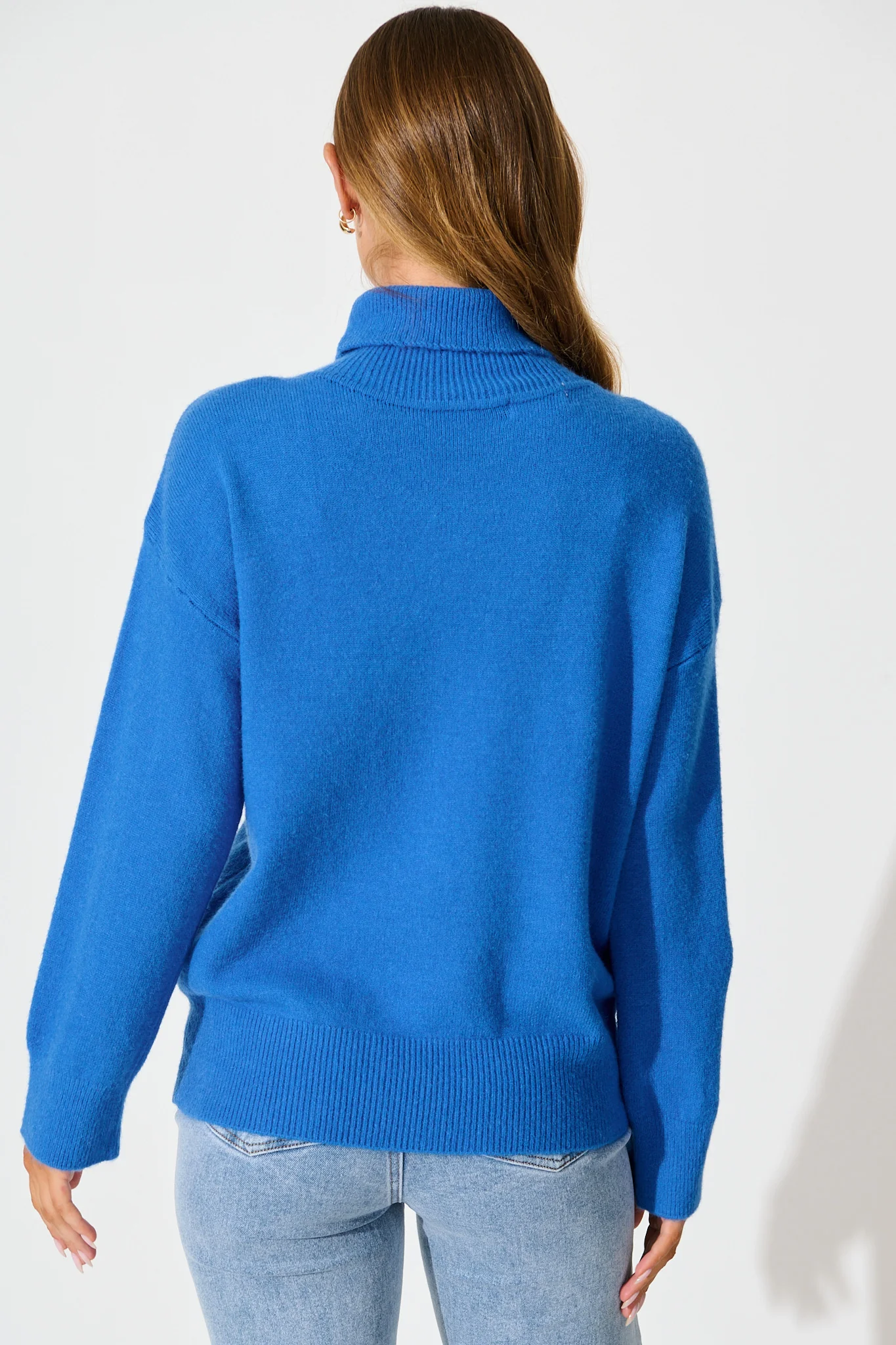 Rochelle Knit In Cobalt Wool Blend - Image 3