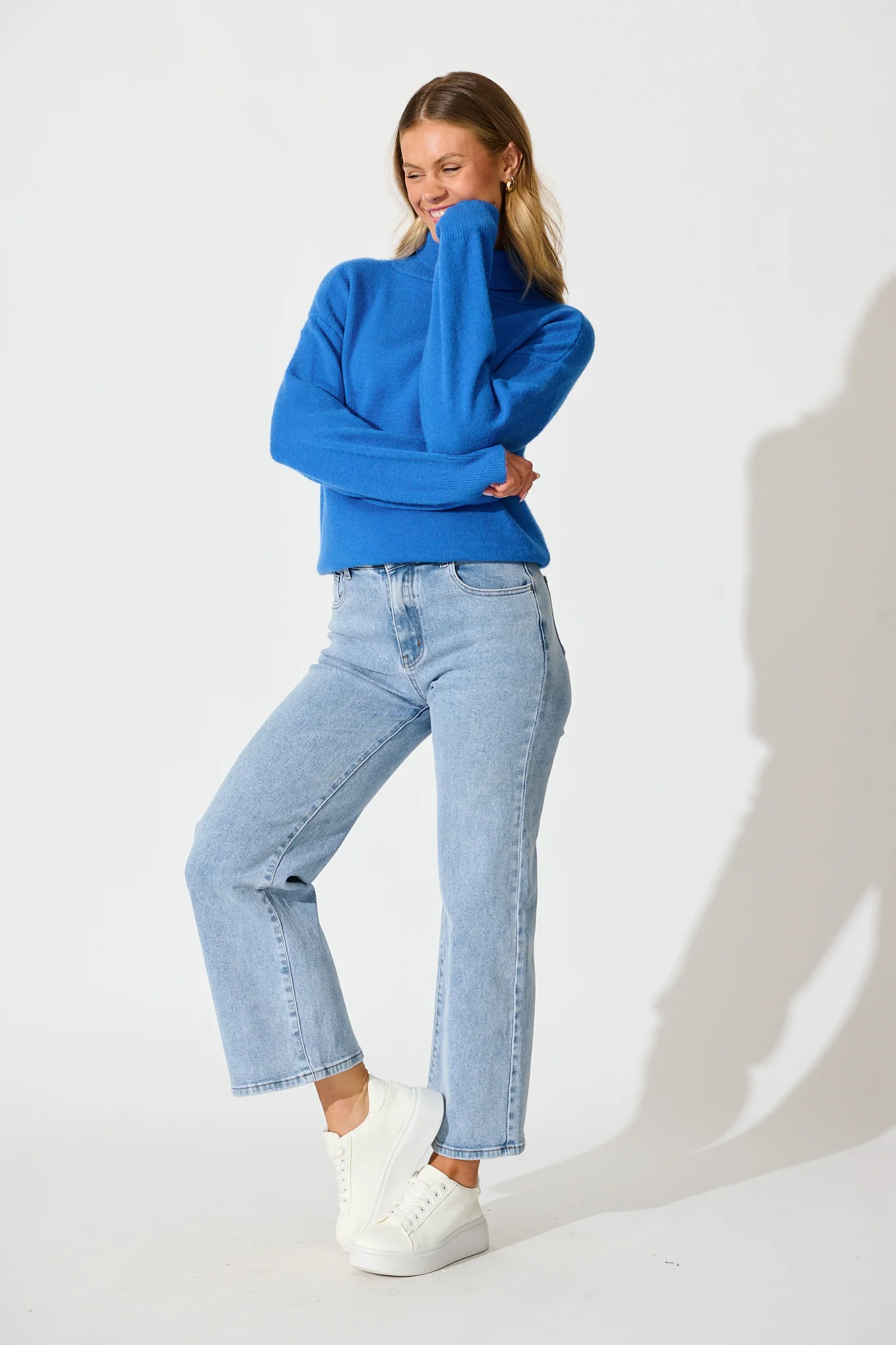 Rochelle Knit In Cobalt Wool Blend - Image 4