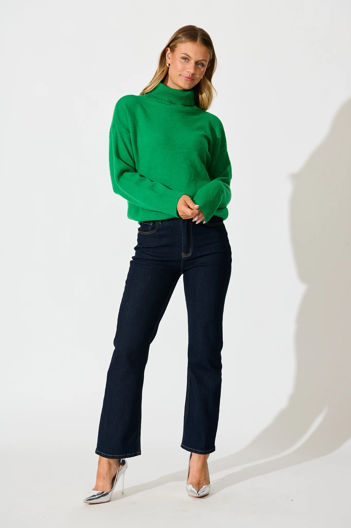 Rochelle Knit In Green Wool Blend - Image 4