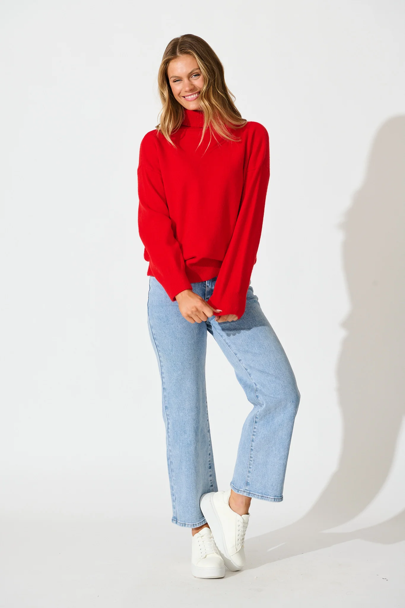Rochelle Knit In Red Wool Blend - Image 4