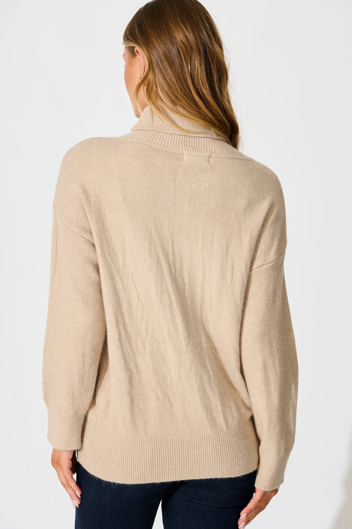 Rochelle Knit In Taupe Wool Blend - Image 3
