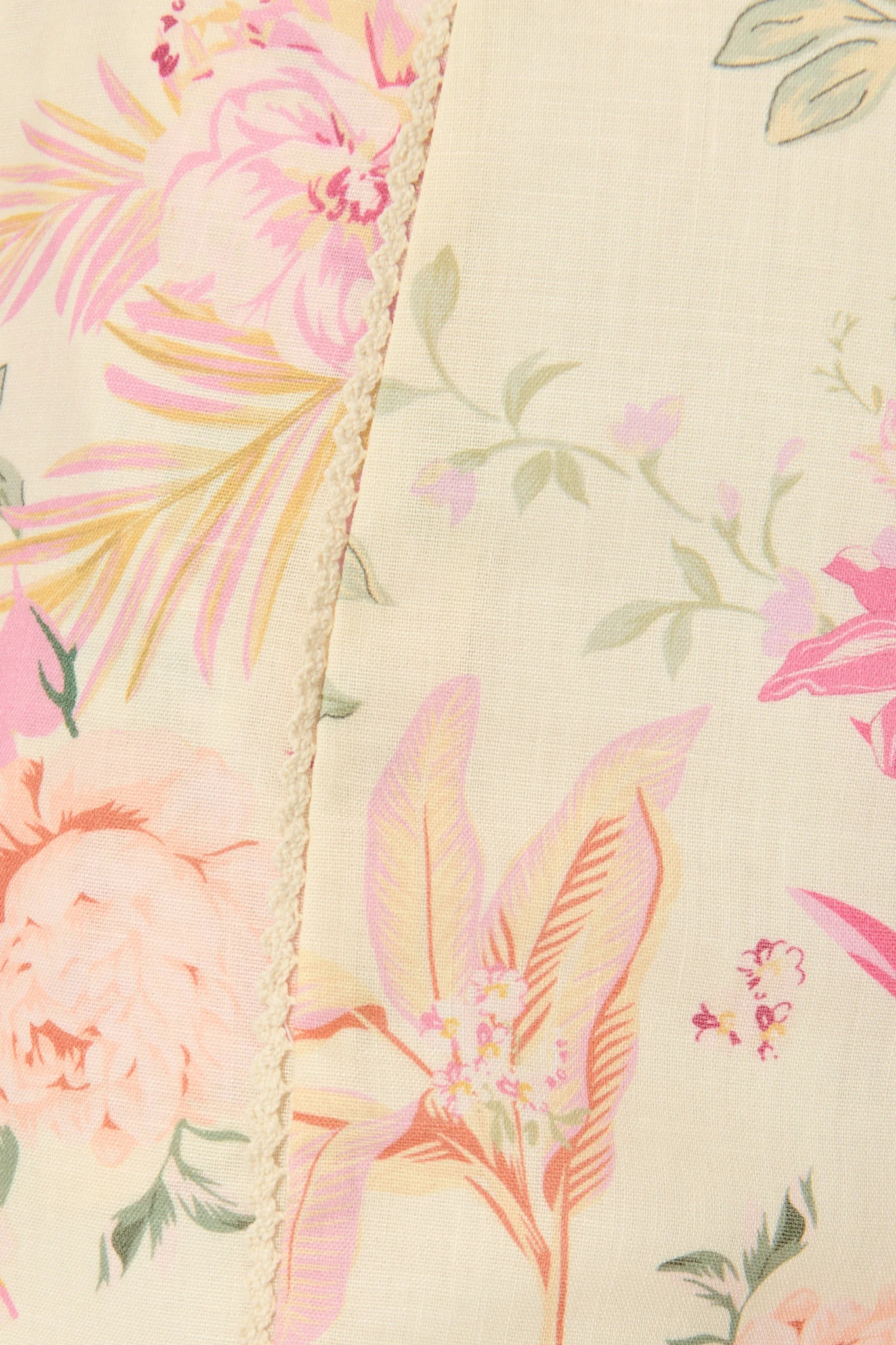 Rosealie Garden Short in Butter Yellow Pink Floral Linen Blend - Image 8