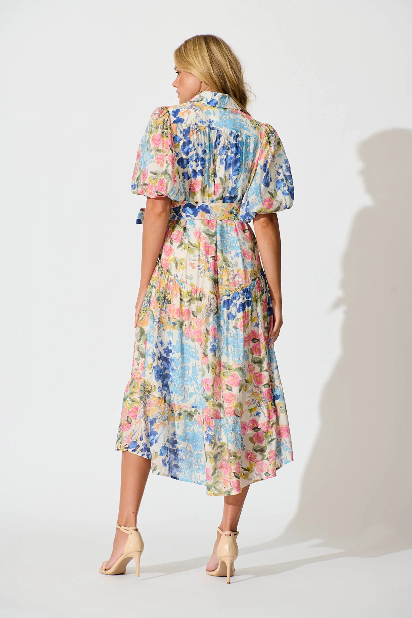 Rosina Maxi Shirt Dress in Vintage Floral Print - Image 4
