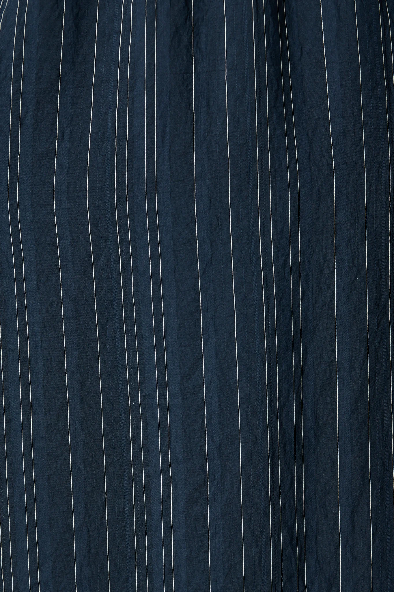 Rouse Midi Dress in Navy with White Stripe Cotton Blend - Image 12