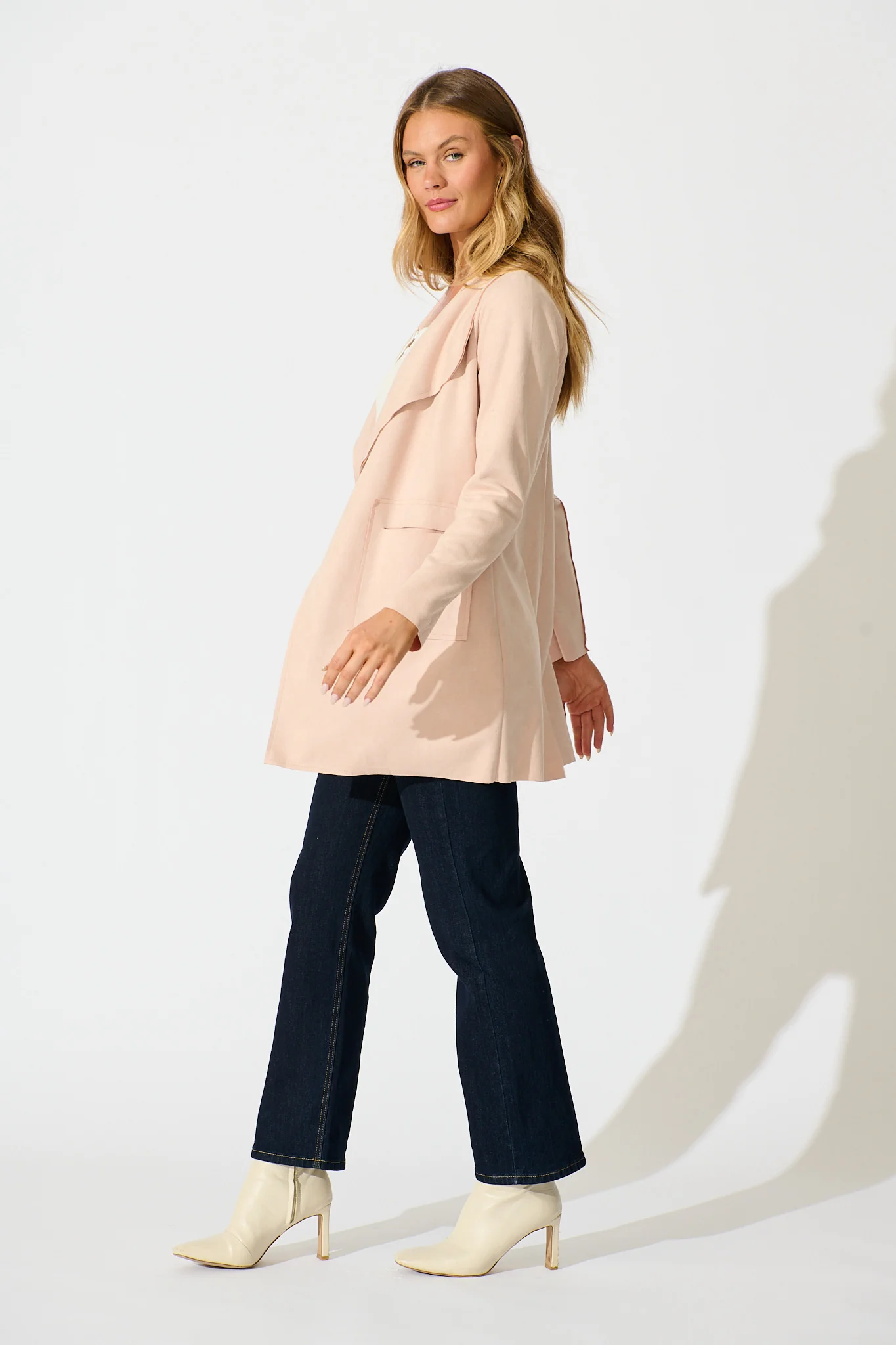 Rowan Jacket in Light Blush Suedette - Image 3