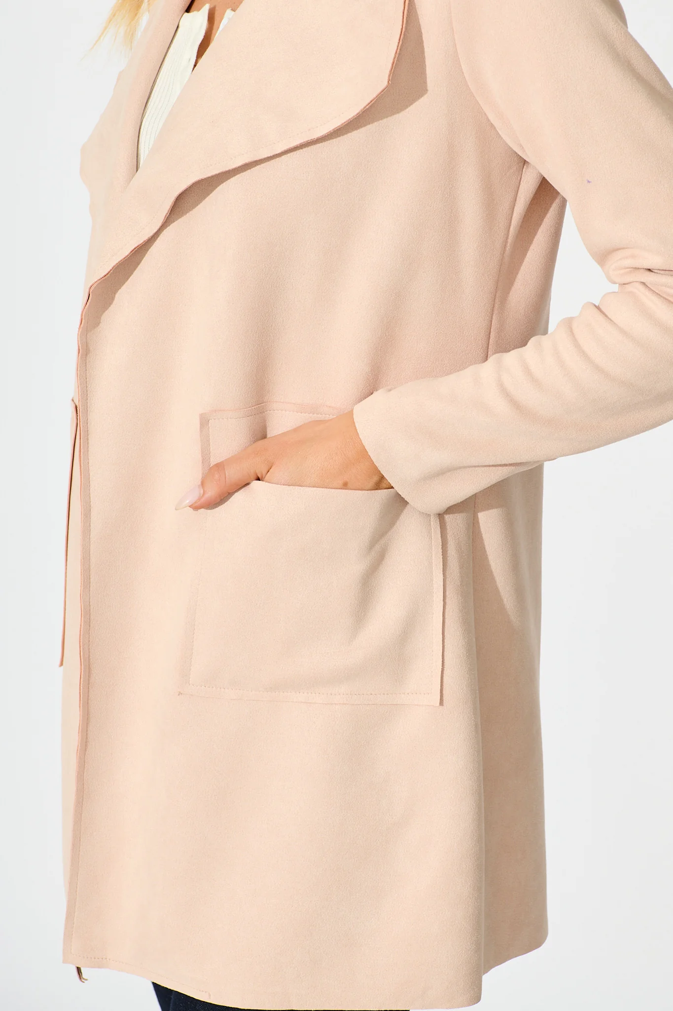 Rowan Jacket in Light Blush Suedette - Image 5