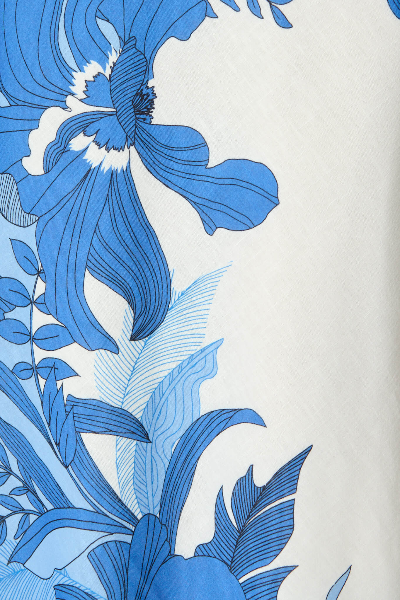Rubina Maxi Skirt In Blue and White Floral Linen Blend - Image 9