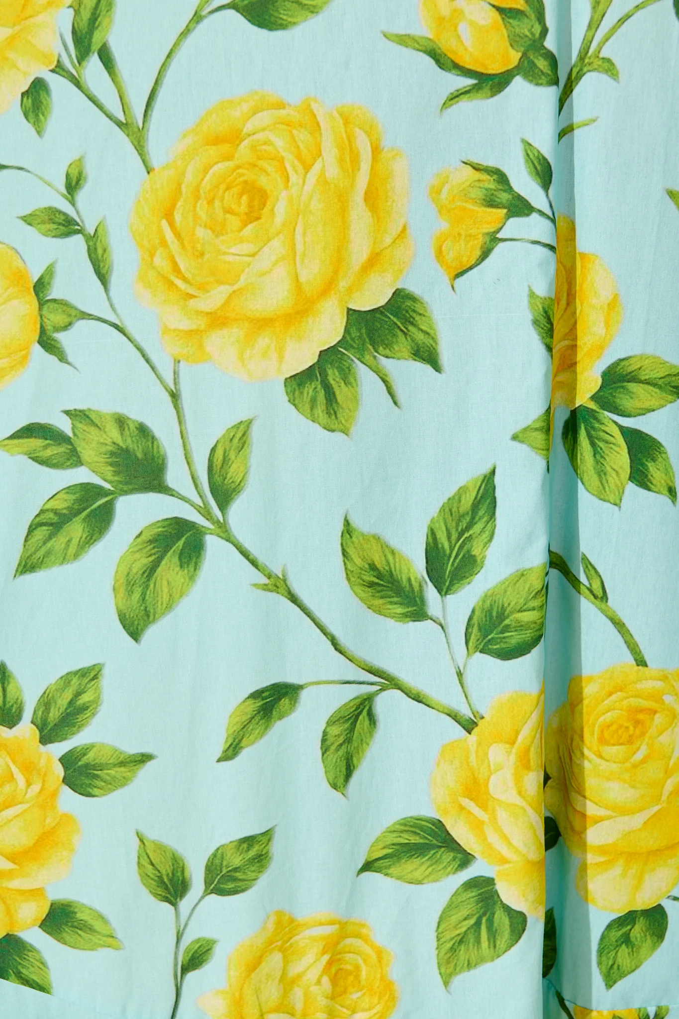 Ruthie Maxi Sundress in Blue with Lemon Yellow Floral Cotton - Image 6