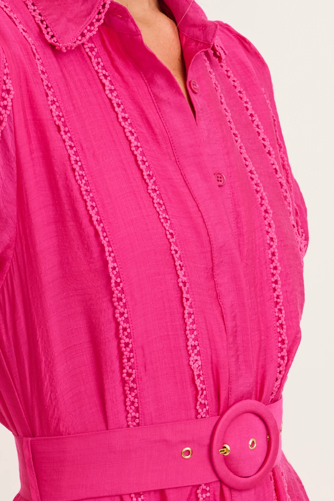Safiya Maxi Shirt Dress in Pink - Image 5
