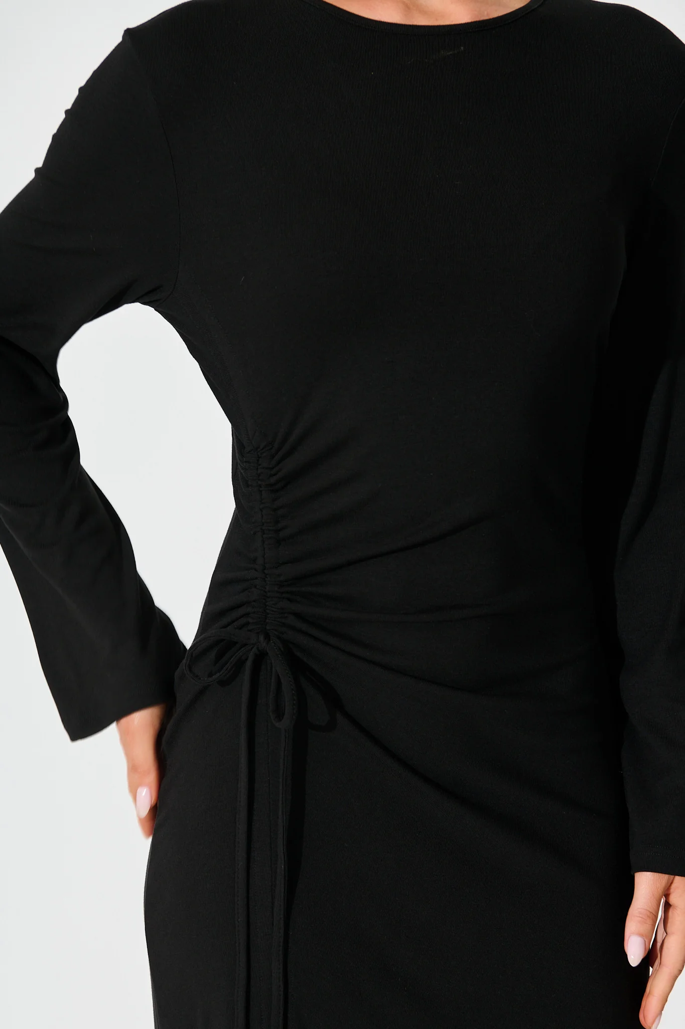 Samba Maxi Dress in Black Jersey - Image 5