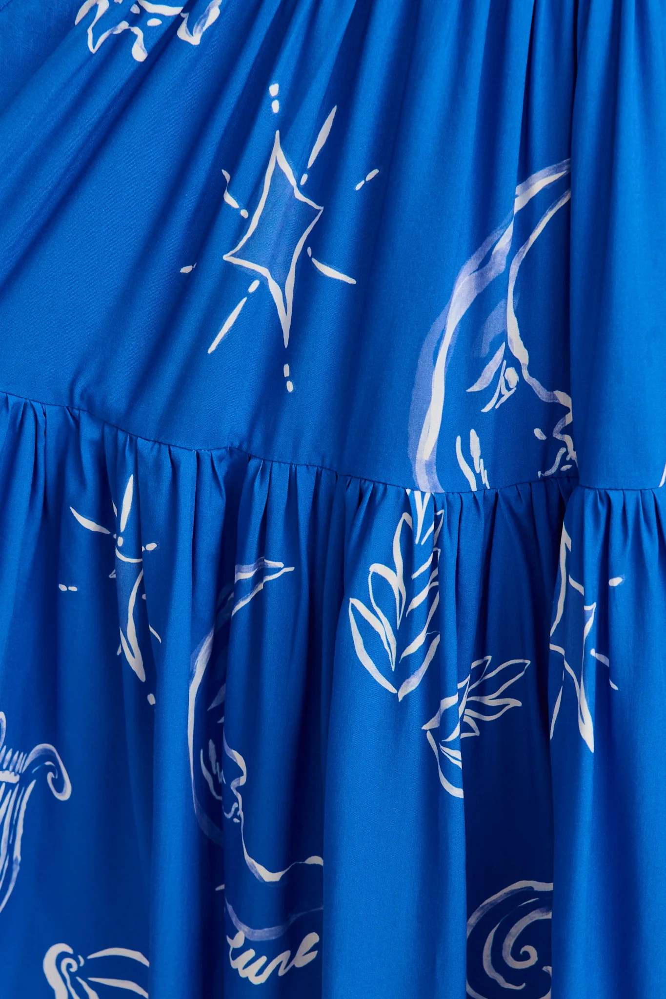 Sana Dress in Blue with White Print - Image 6