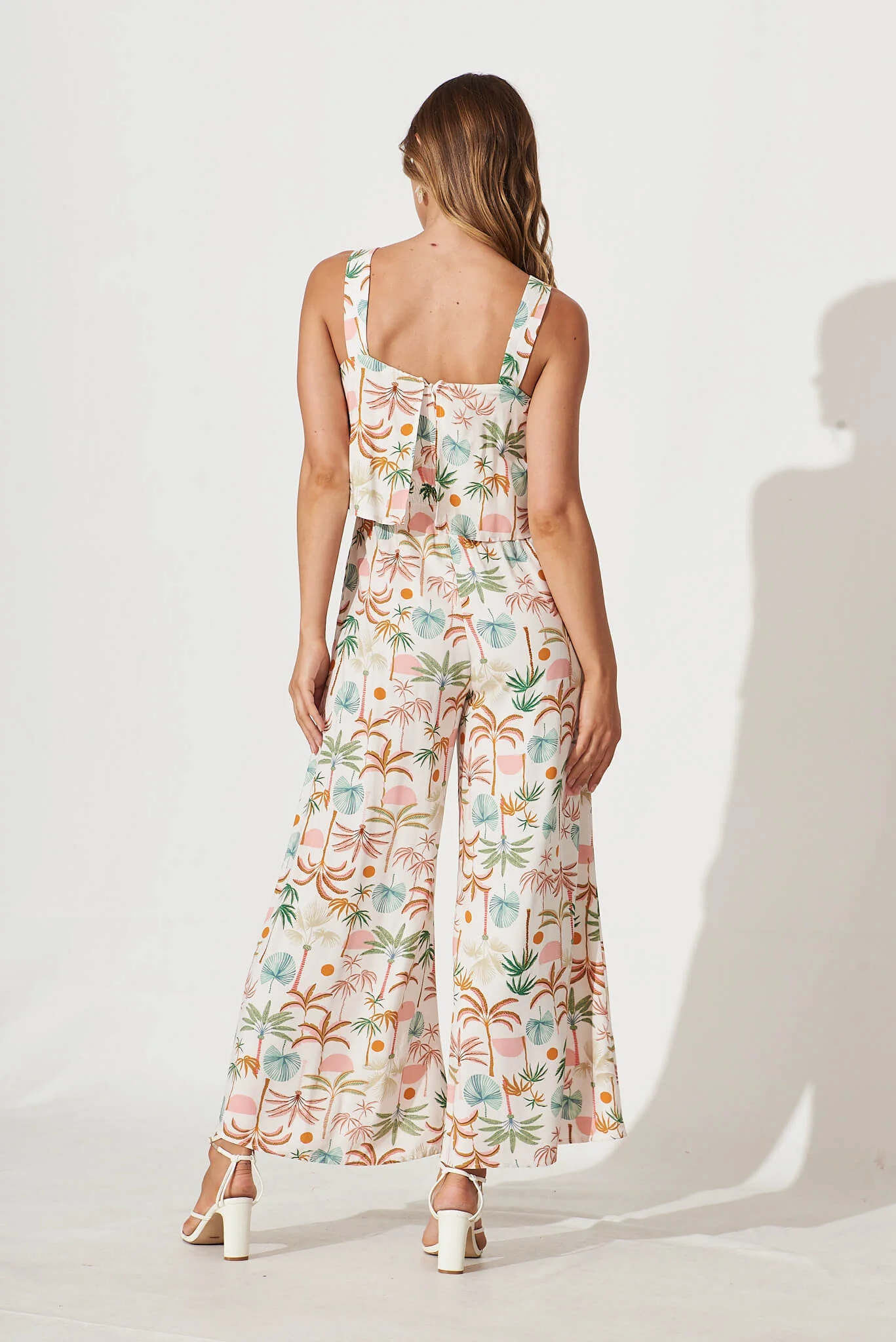 Sandcastle Jumpsuit In Multi Palm Print - Image 4