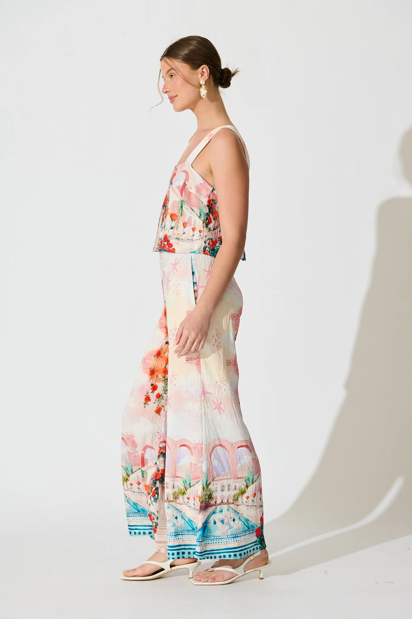 Sandcastle Jumpsuit in Red Rose Conversational Print - Image 3