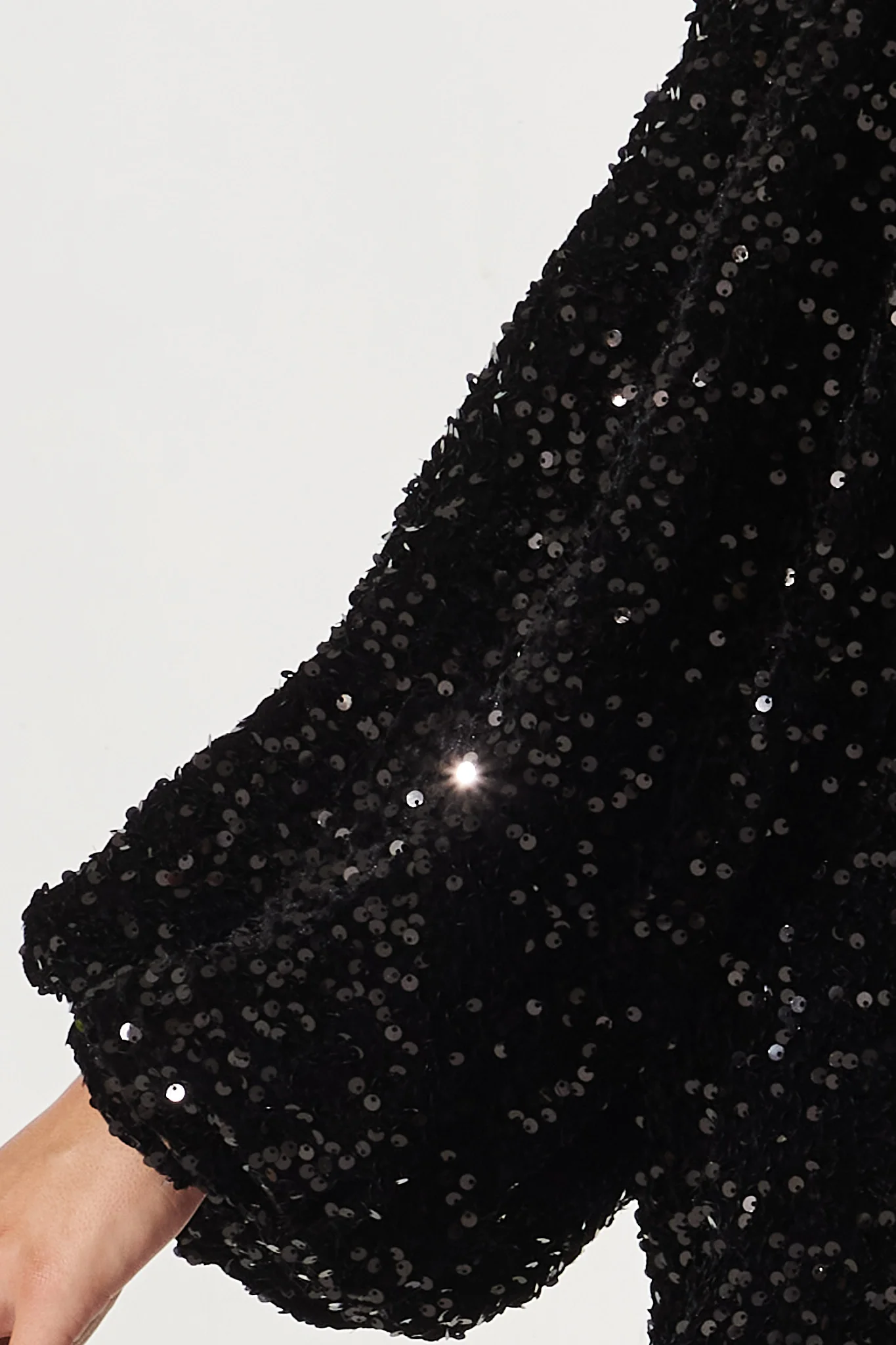 Sapphira Sequin Dress In Black - Image 13