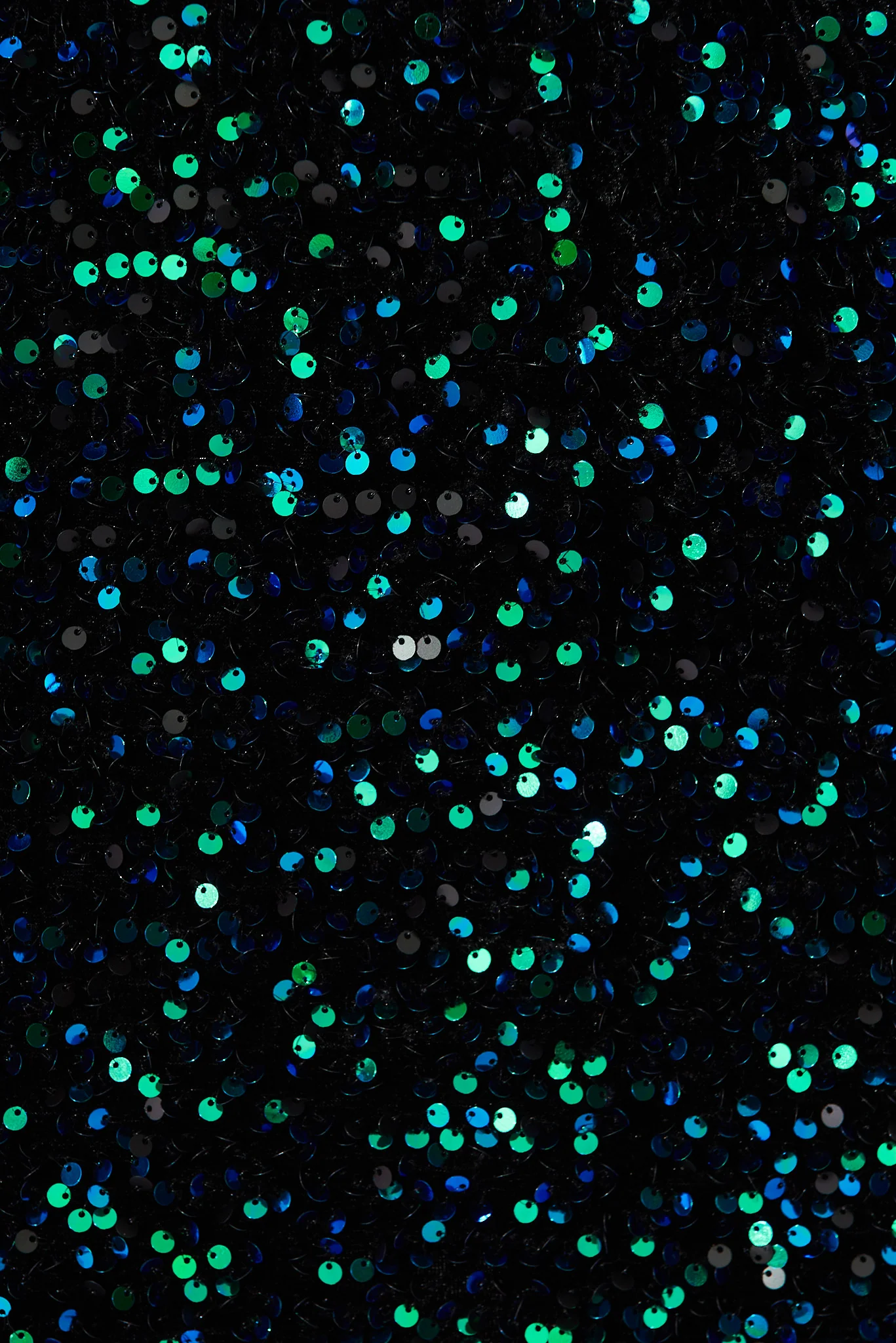 Sapphira Sequin Dress In Black With Green Sequin - Image 6