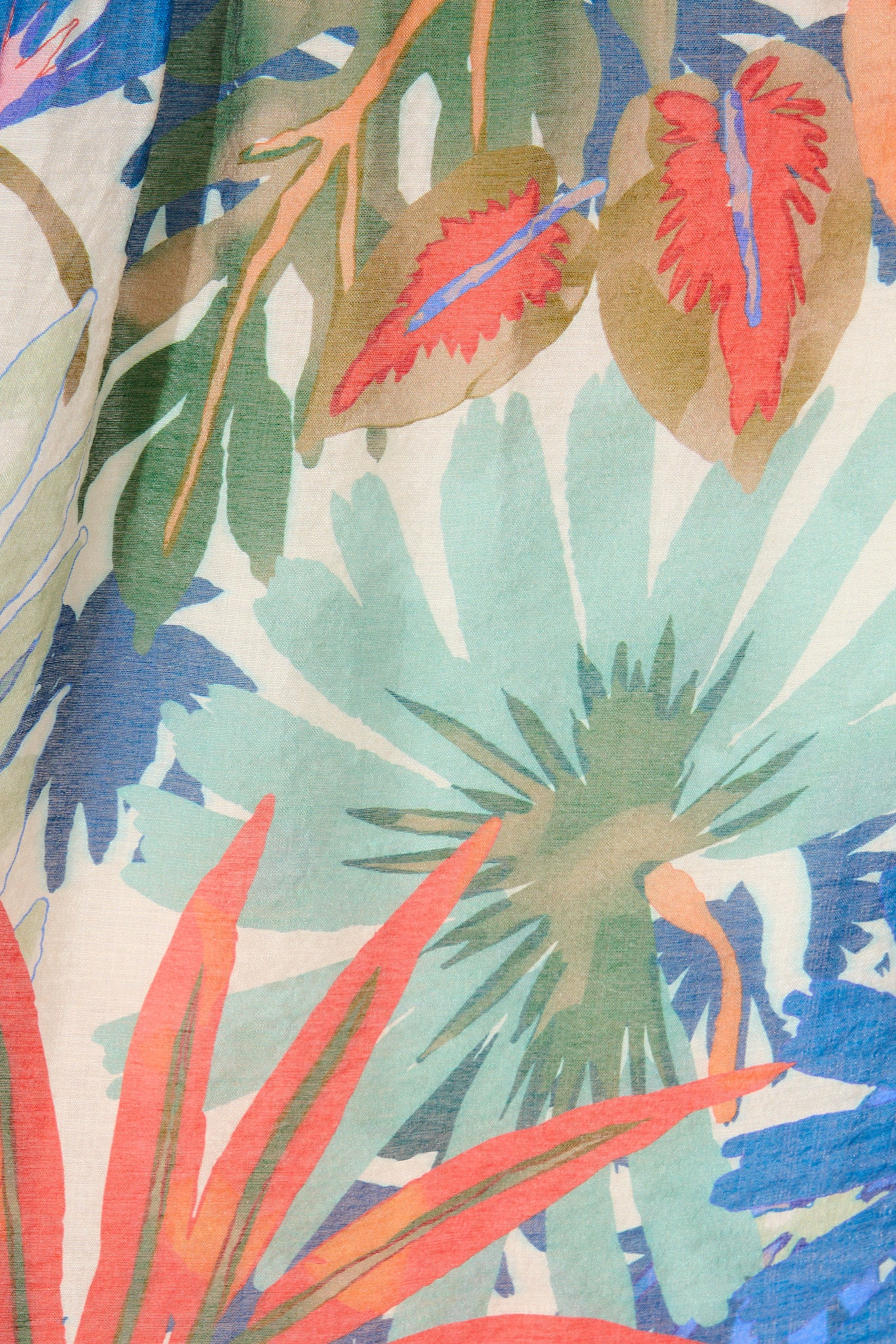 Sardinia Midi Dress in Multi Leaf Print - Image 6