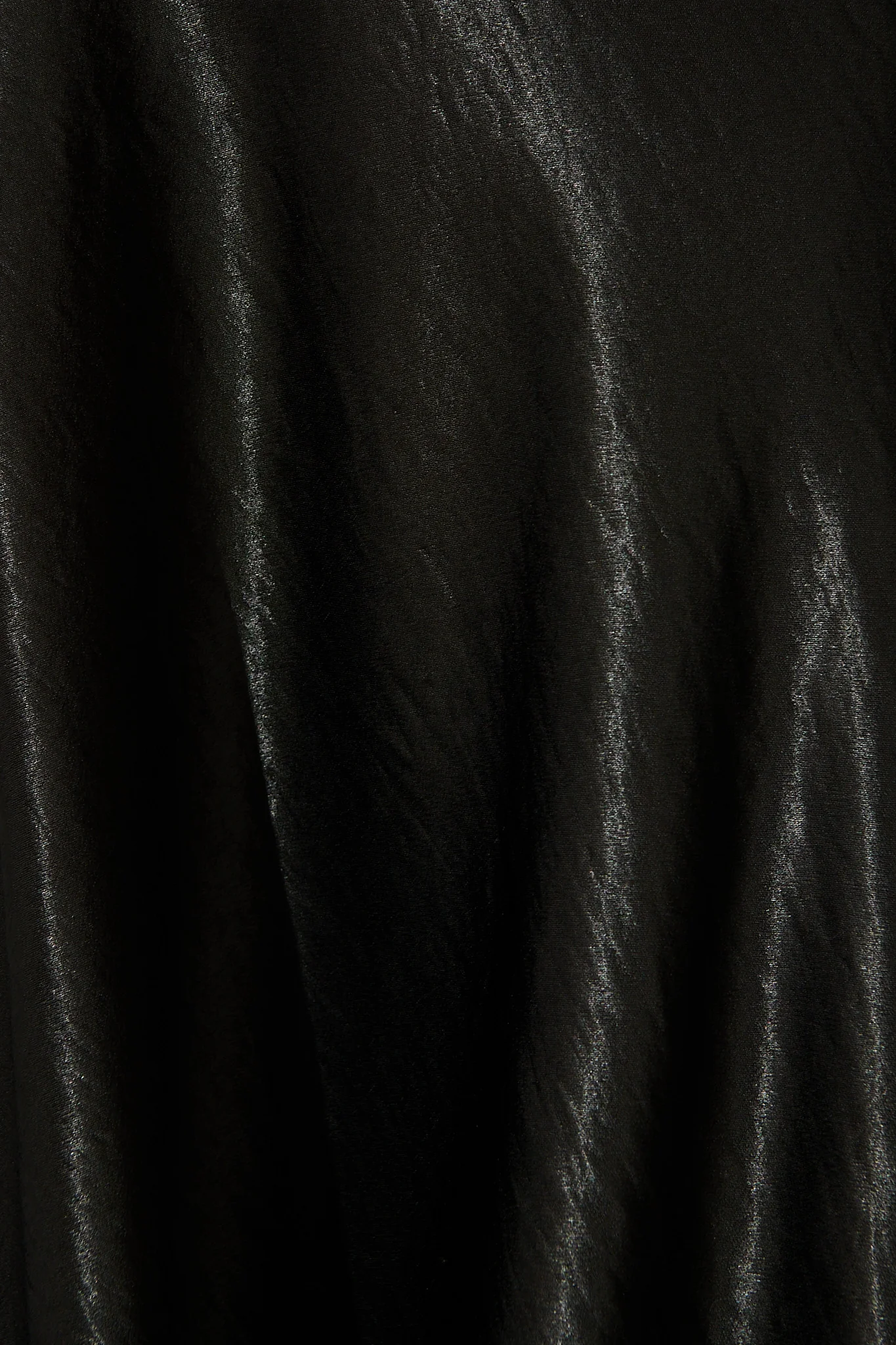 Satin Glow Off Shoulder Maxi Dress in Black Satin - Image 10