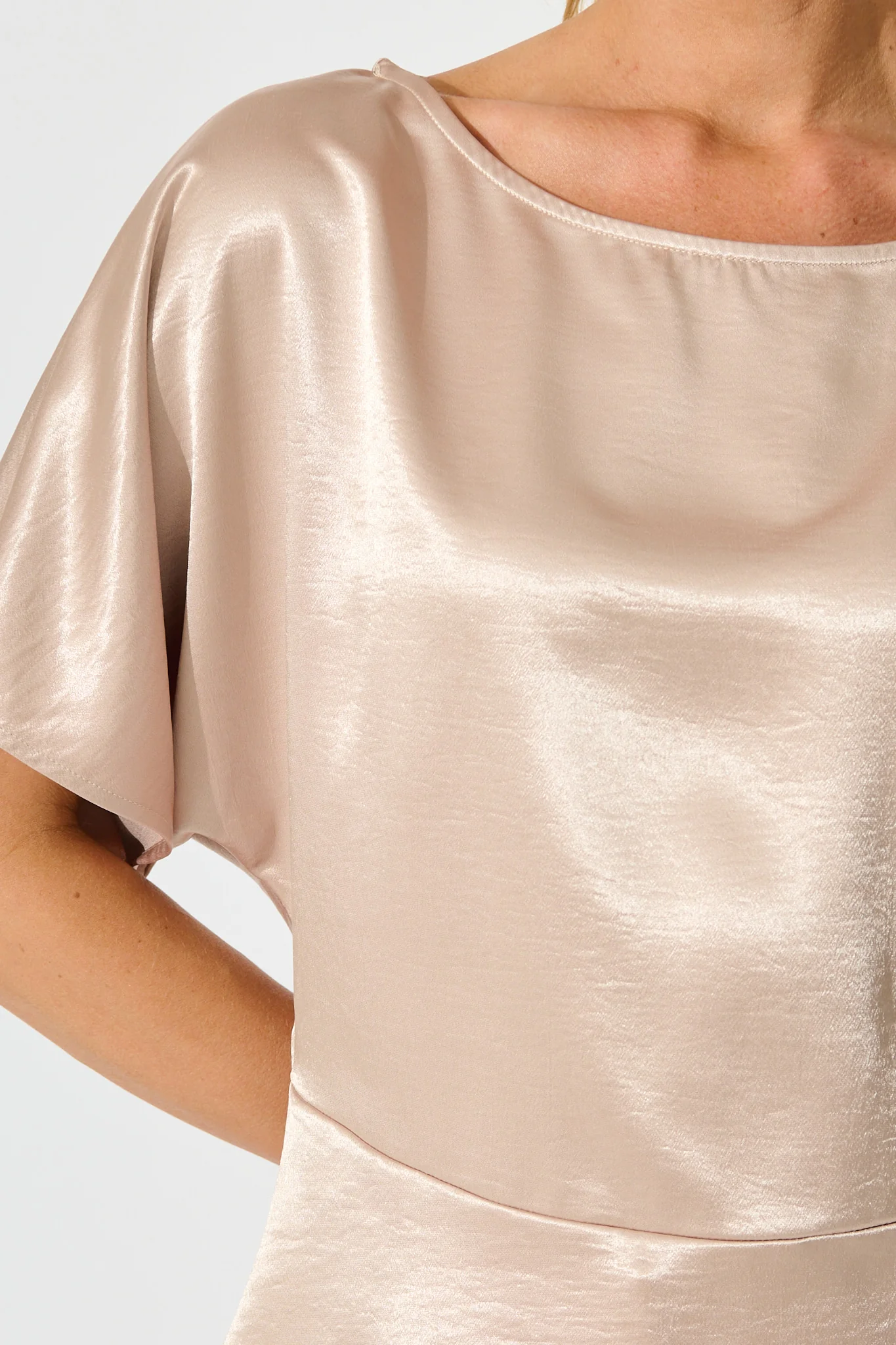Satin Serenade Top in Champagne - Image 5