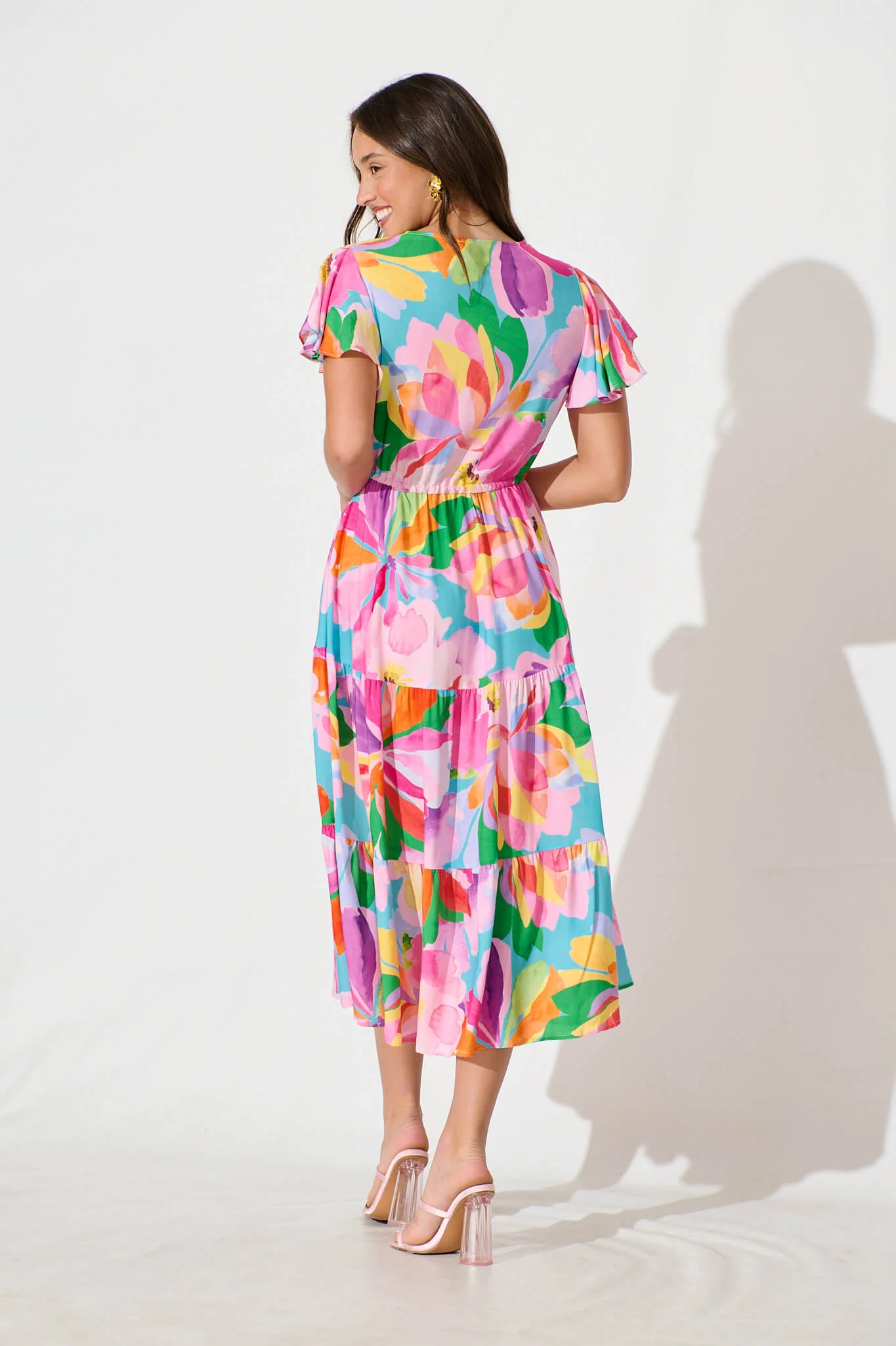 Saturday Midi Dress in Multi Print - Image 4