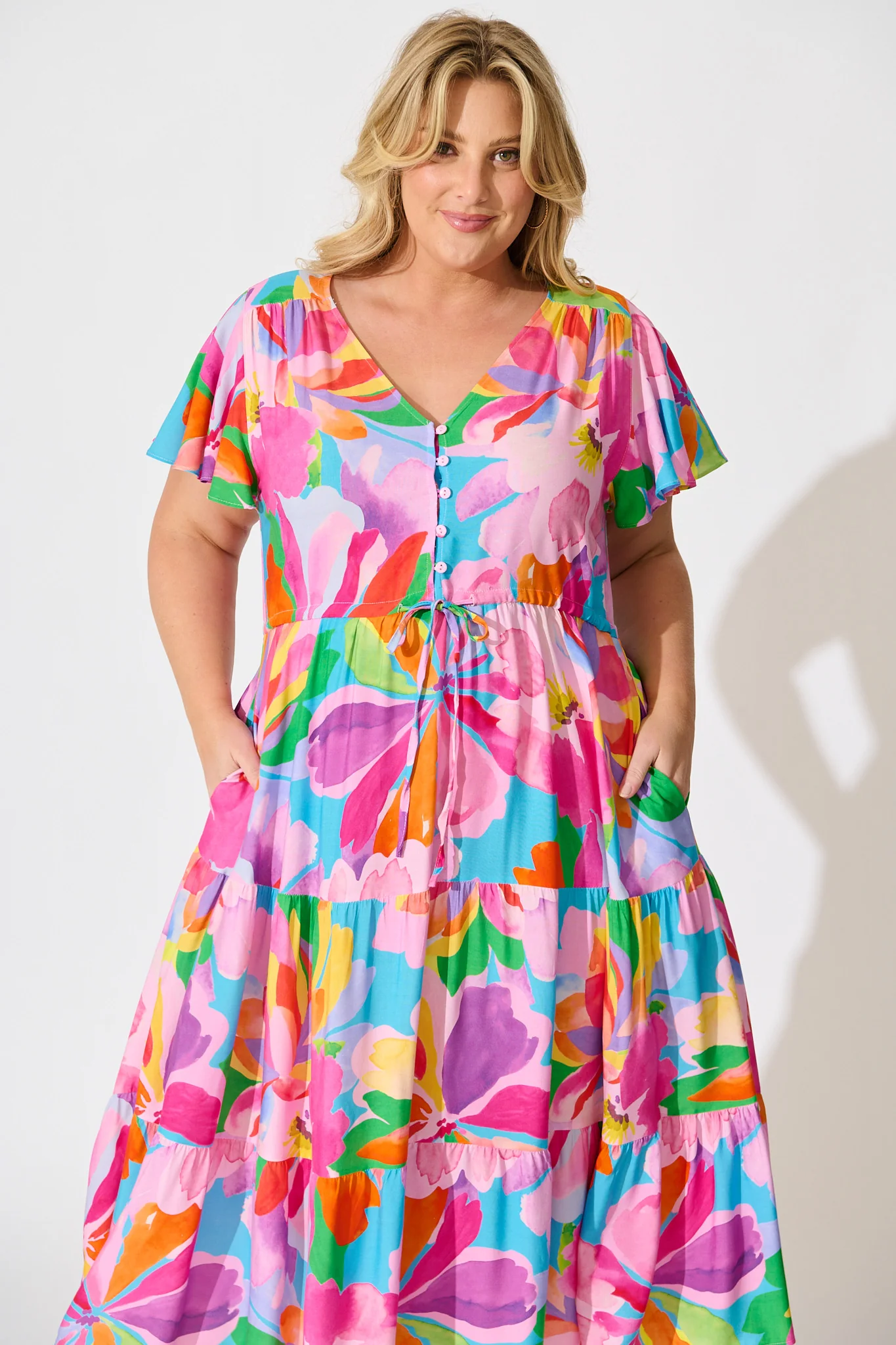 Saturday Midi Dress in Multi Print - Image 6