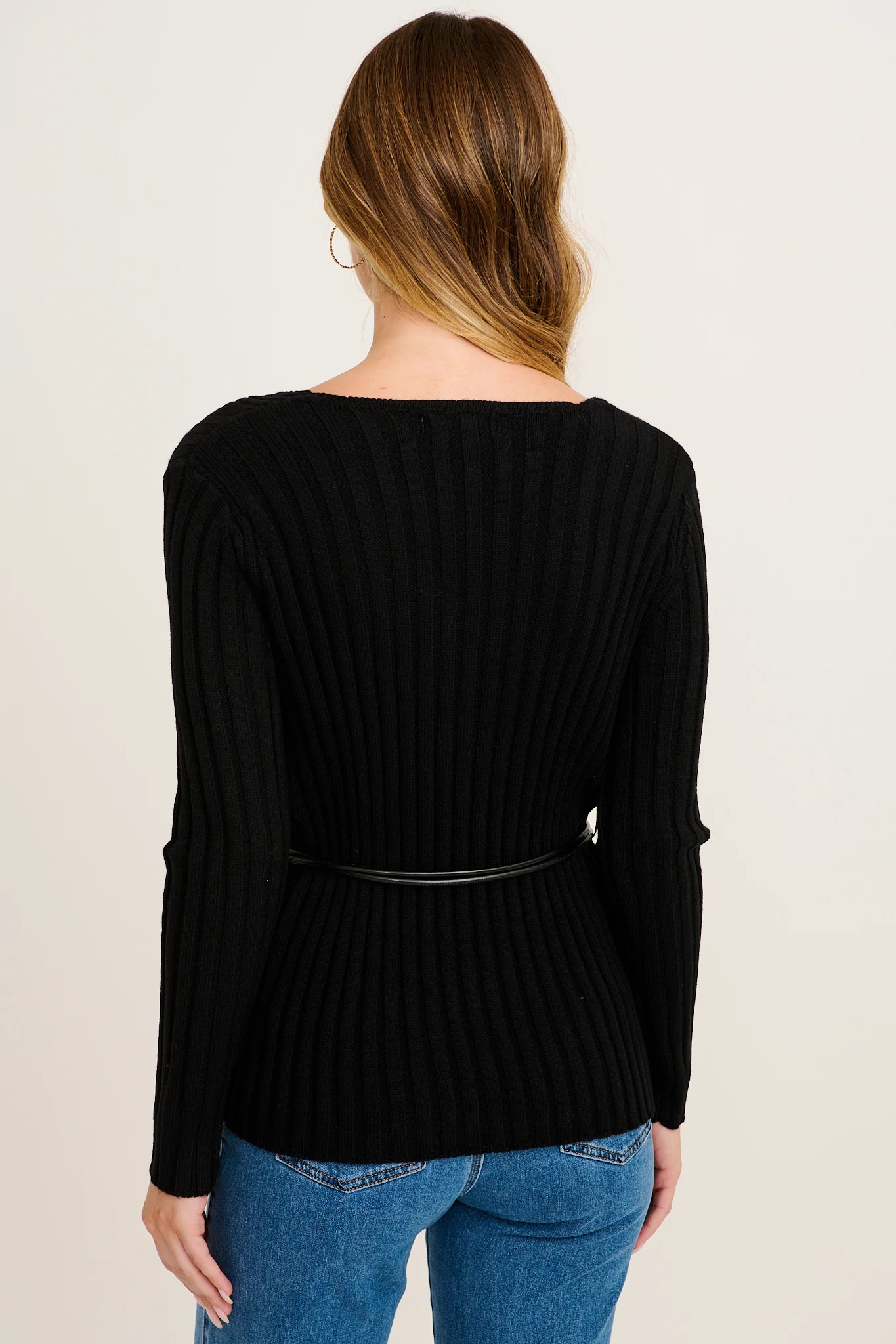 Sculpted Knit in Black - Image 3
