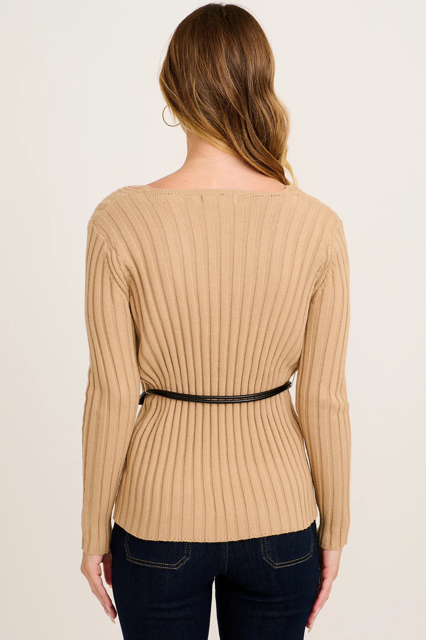 Sculpted Knit in Taupe - Image 3