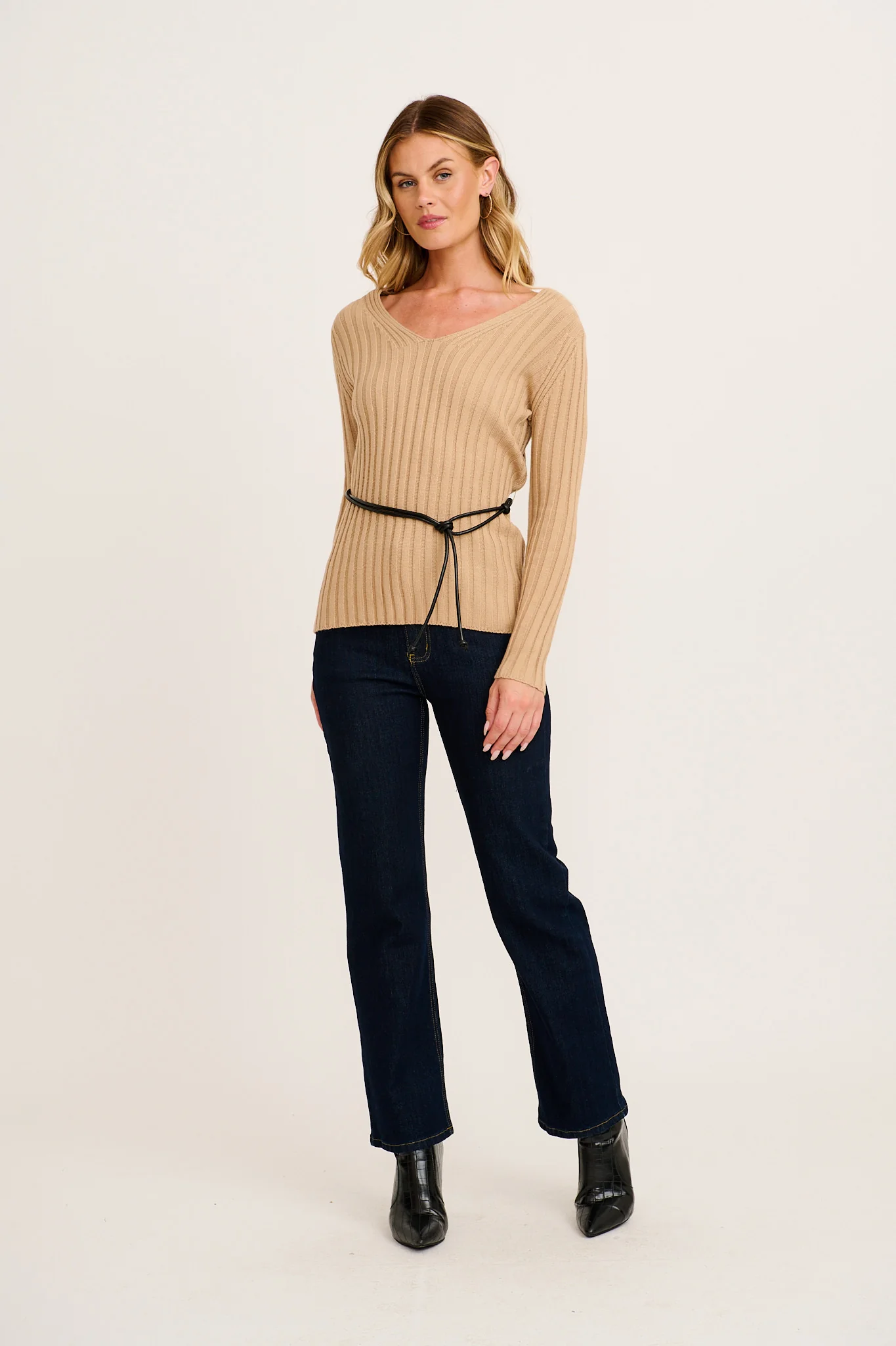 Sculpted Knit in Taupe - Image 4