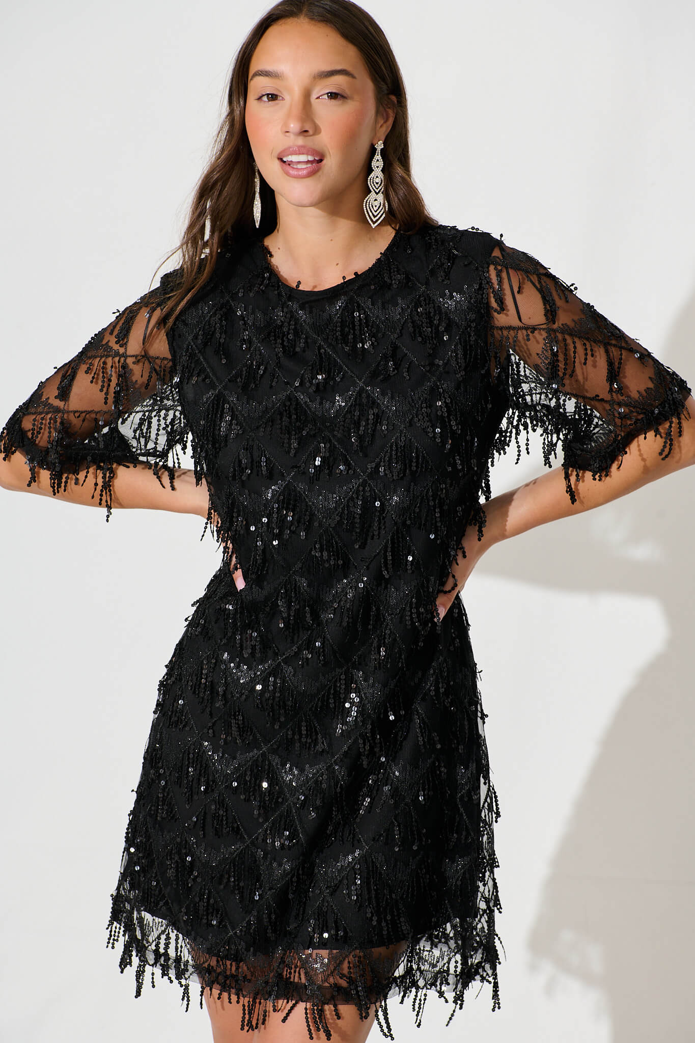 See Me Dress In Black Sequin - Image 2