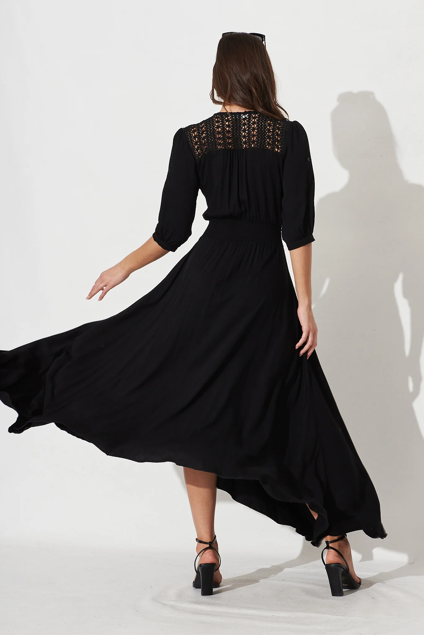 Selena Maxi Dress In Black - Image 4