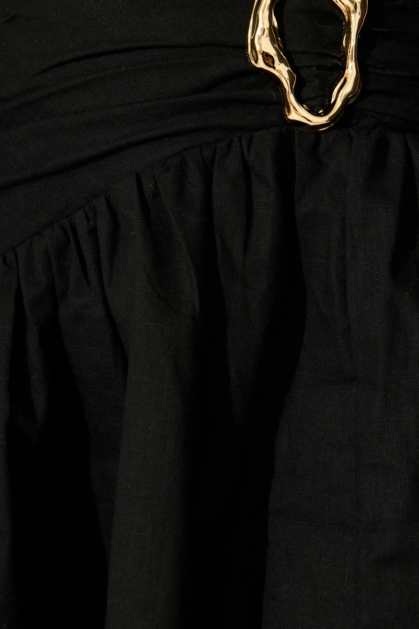 Shaina Skirt in Black Linen Blend - Image 6