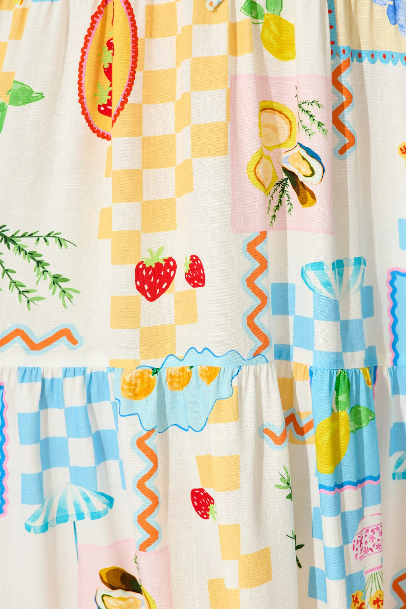 Sharanne Smock Dress in Multi Fruit Print - Image 6