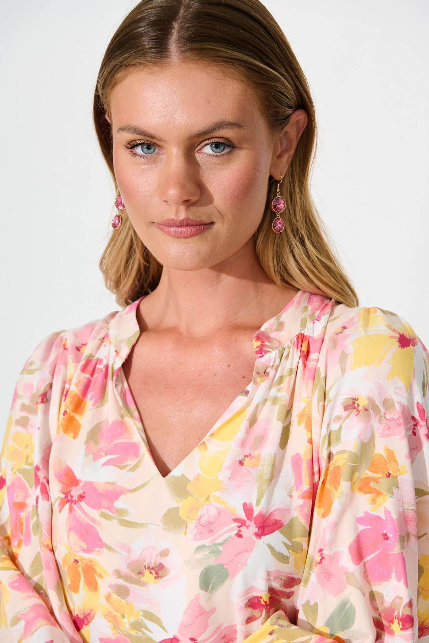 Shauna Drop Earring in Pink - Image 2