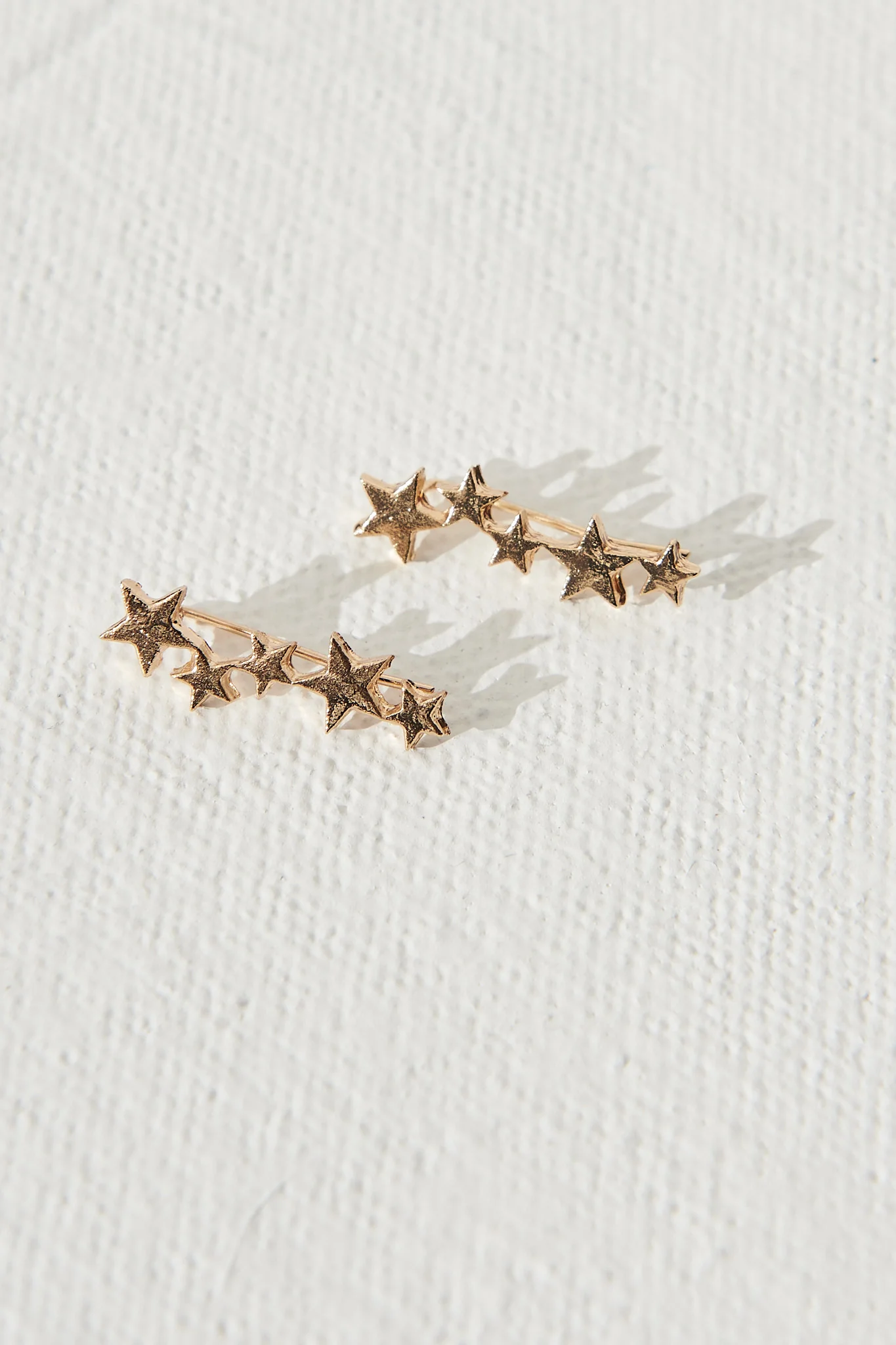 Shooting Star Earrings In Gold