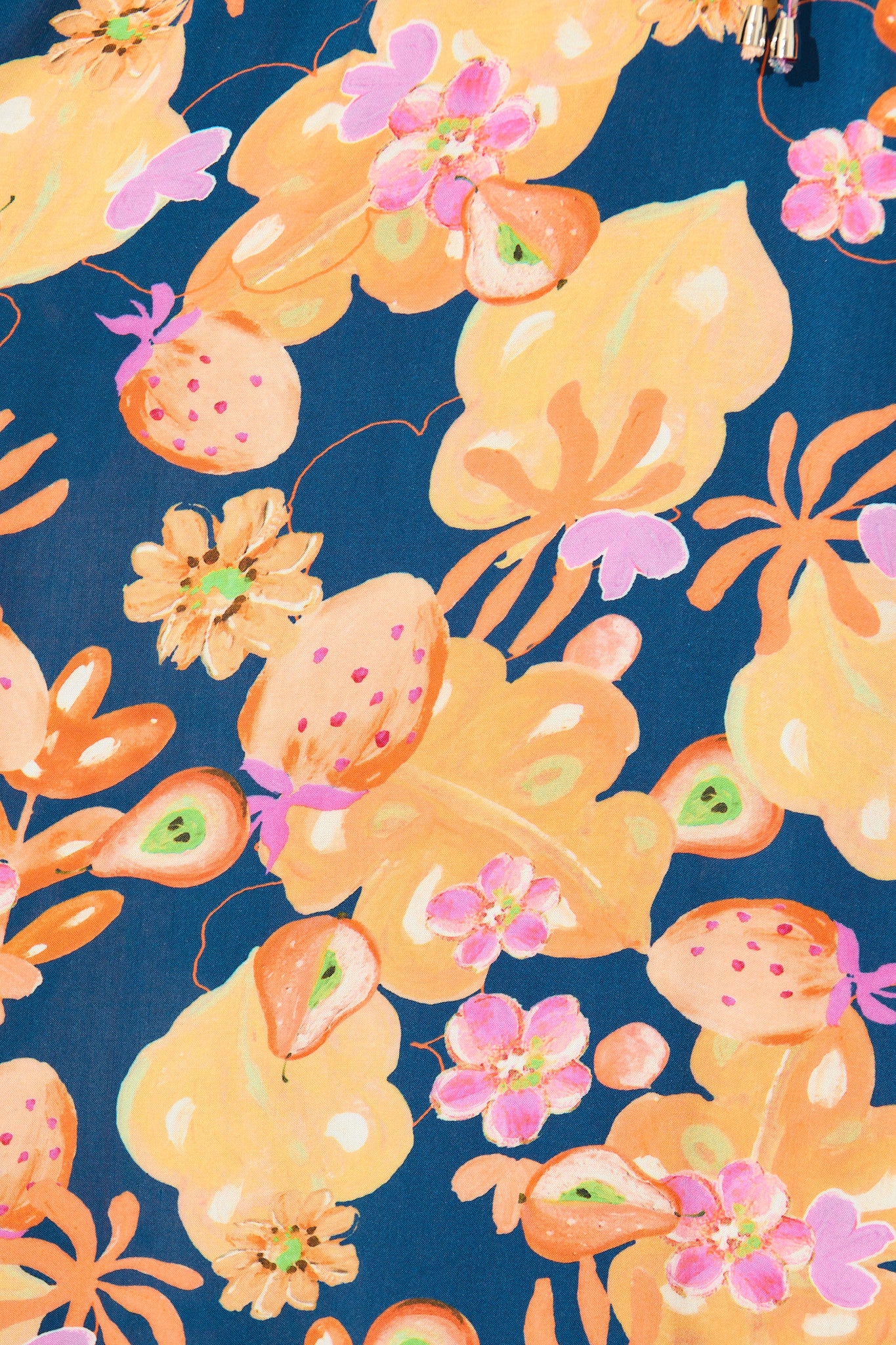 Silhariah Maxi Dress in Navy with Tangarine Floral - Image 6
