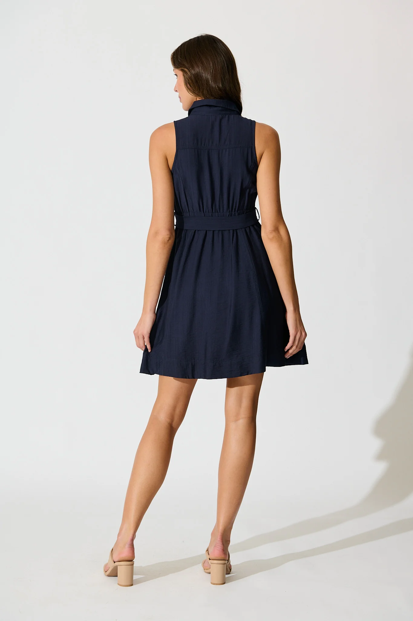 Sirena Starfish Button Dress in Navy - Image 4