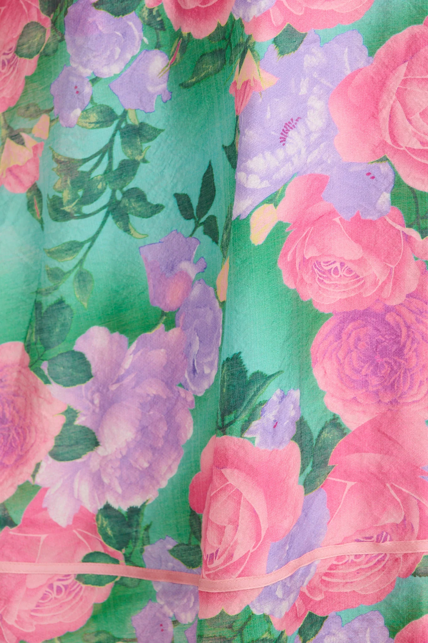 Social Hour Midi Dress in Green Multi Floral Cotton Blend - Image 6