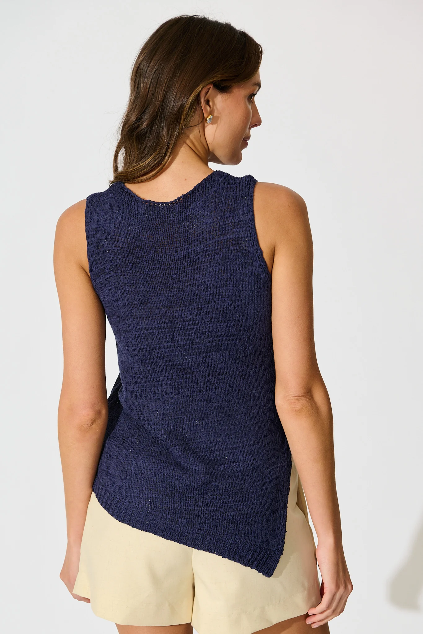 Soft Touch Knit Top in Navy - Image 3