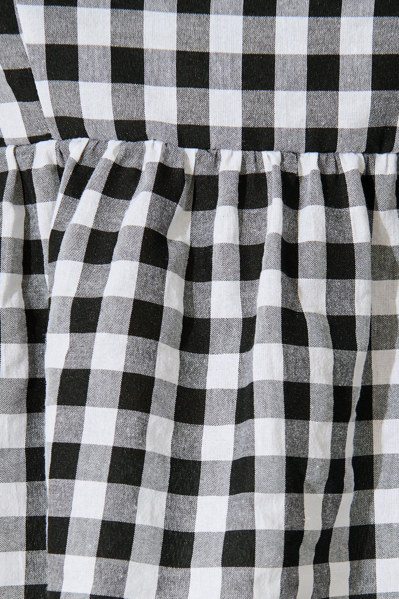 Sola Top in Black Gingham Cotton Blend - Image 6